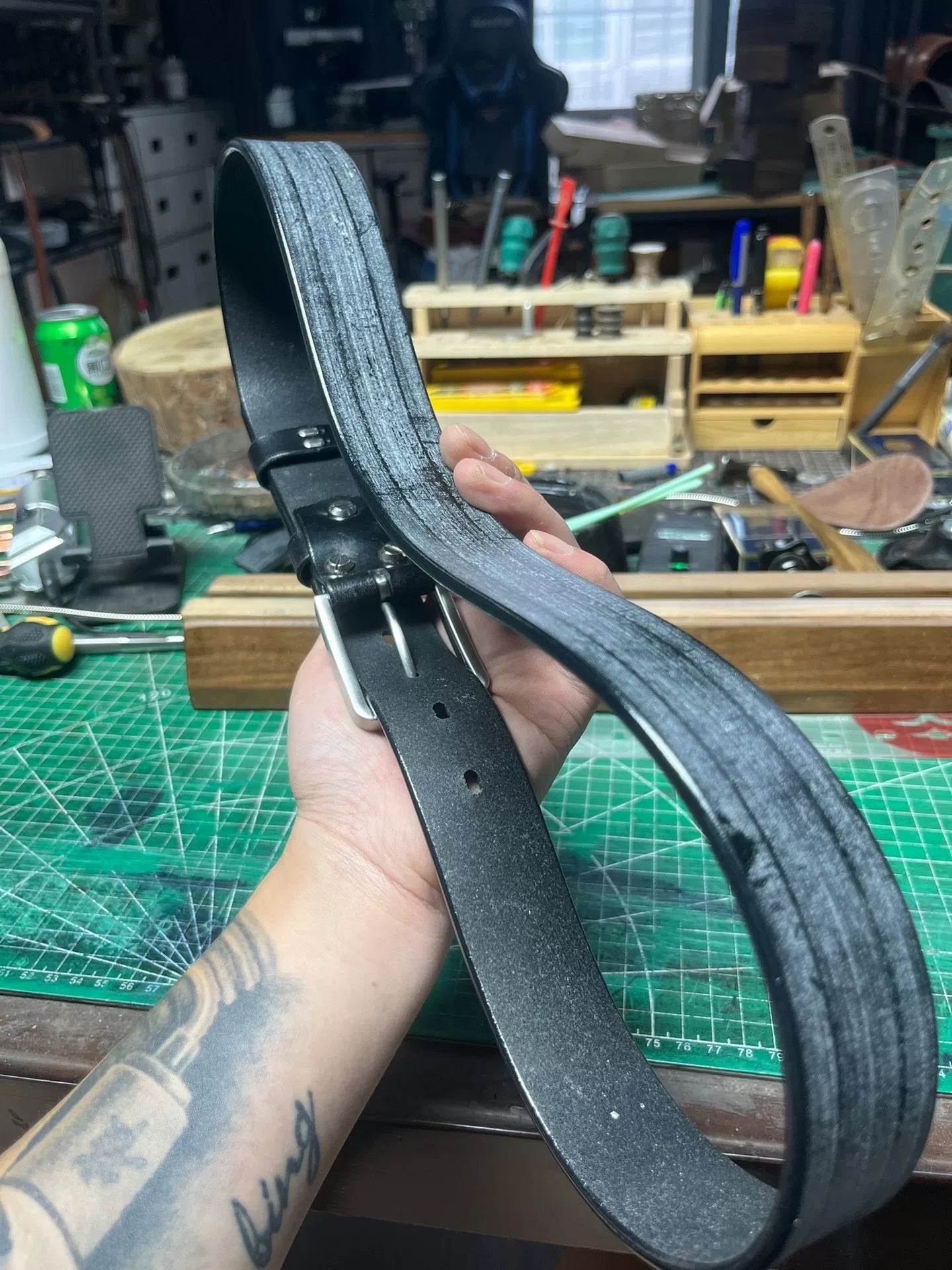 TWS Thomas Bridle Stainless Steel Buckle Belt — 4mm Thick, 3.5cm Wide