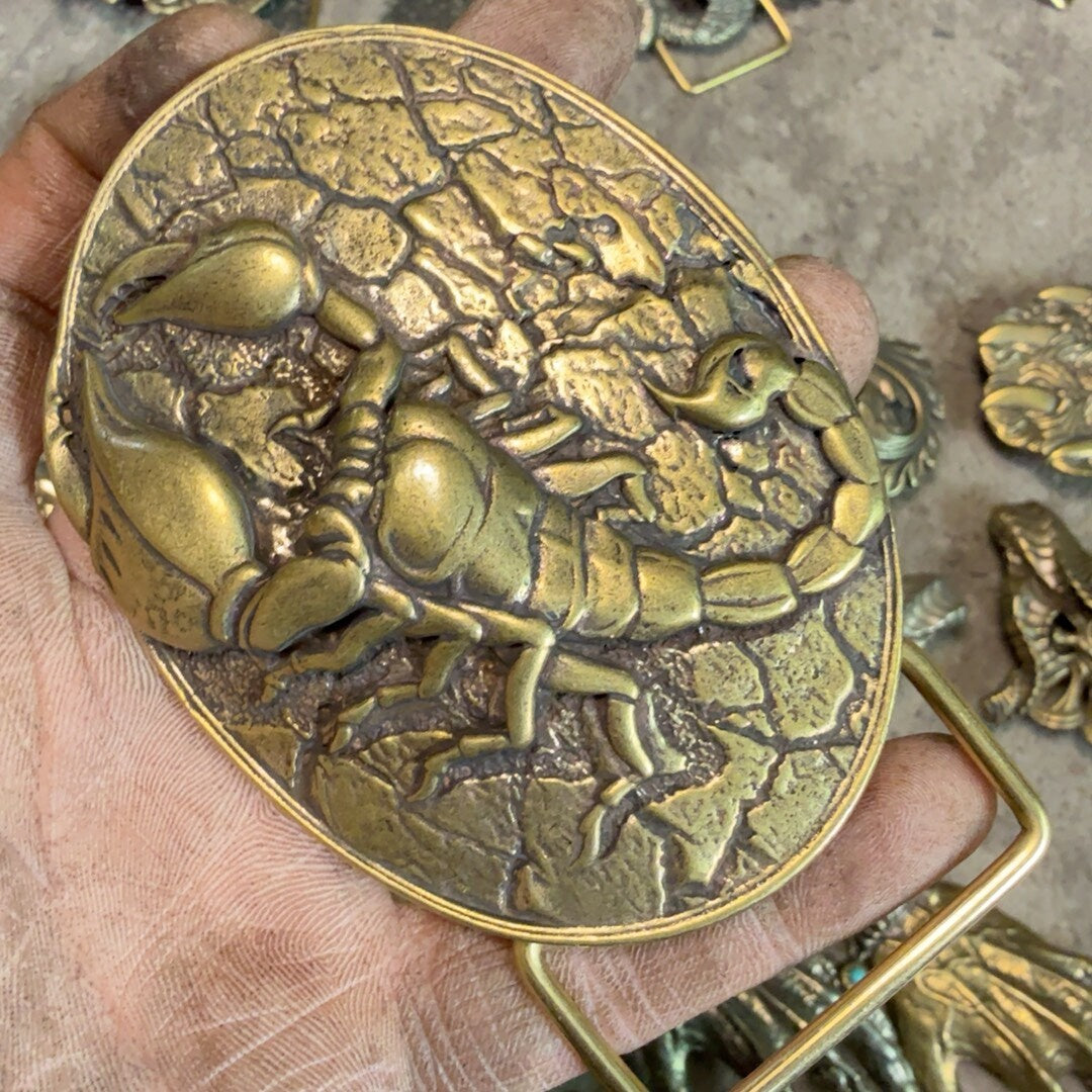 Pure copper Western-Cuba buckle