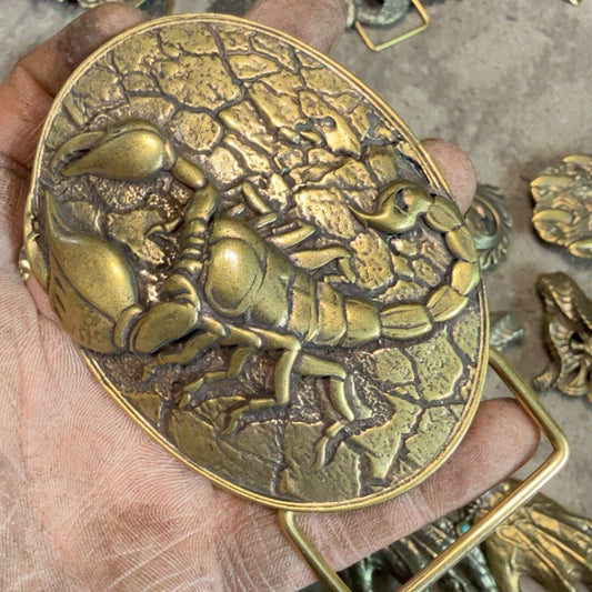 Pure copper Western-Cuba buckle