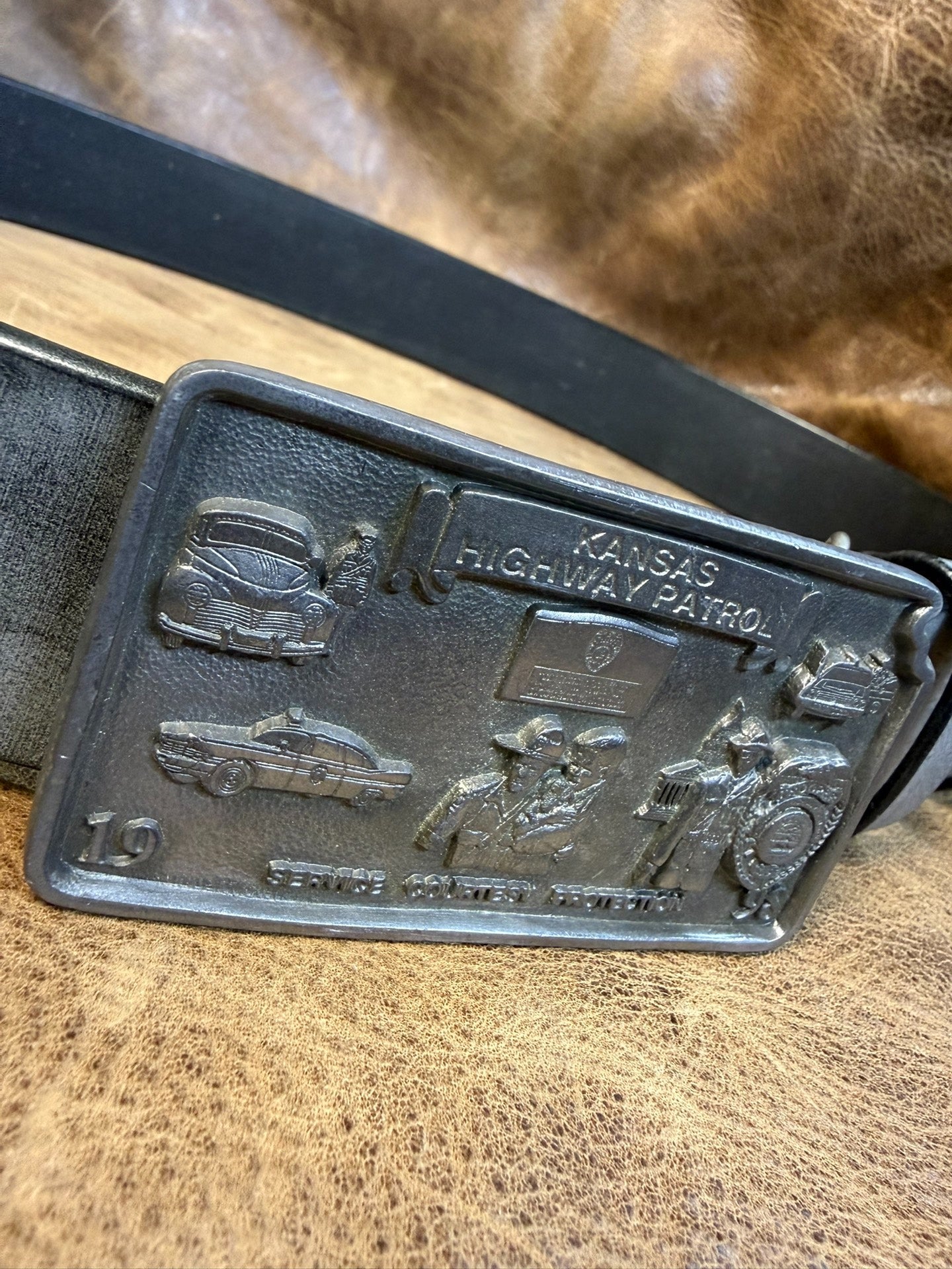 Pre-Owned Tin Plate Buckle with Italian Bridle Leather