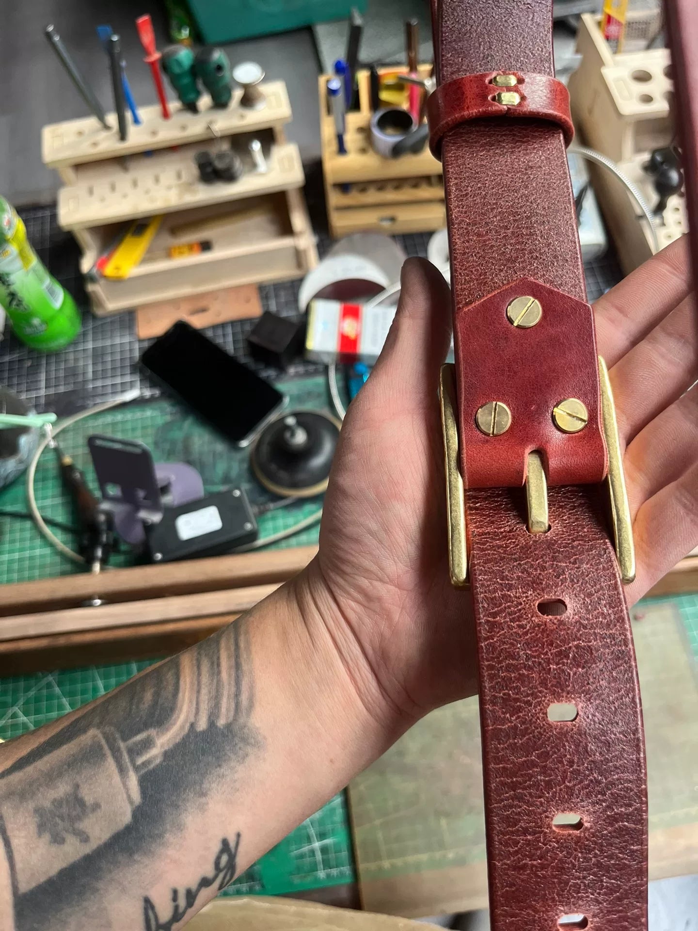 Horwin oil wax style handmade men's and women's handmade belts
