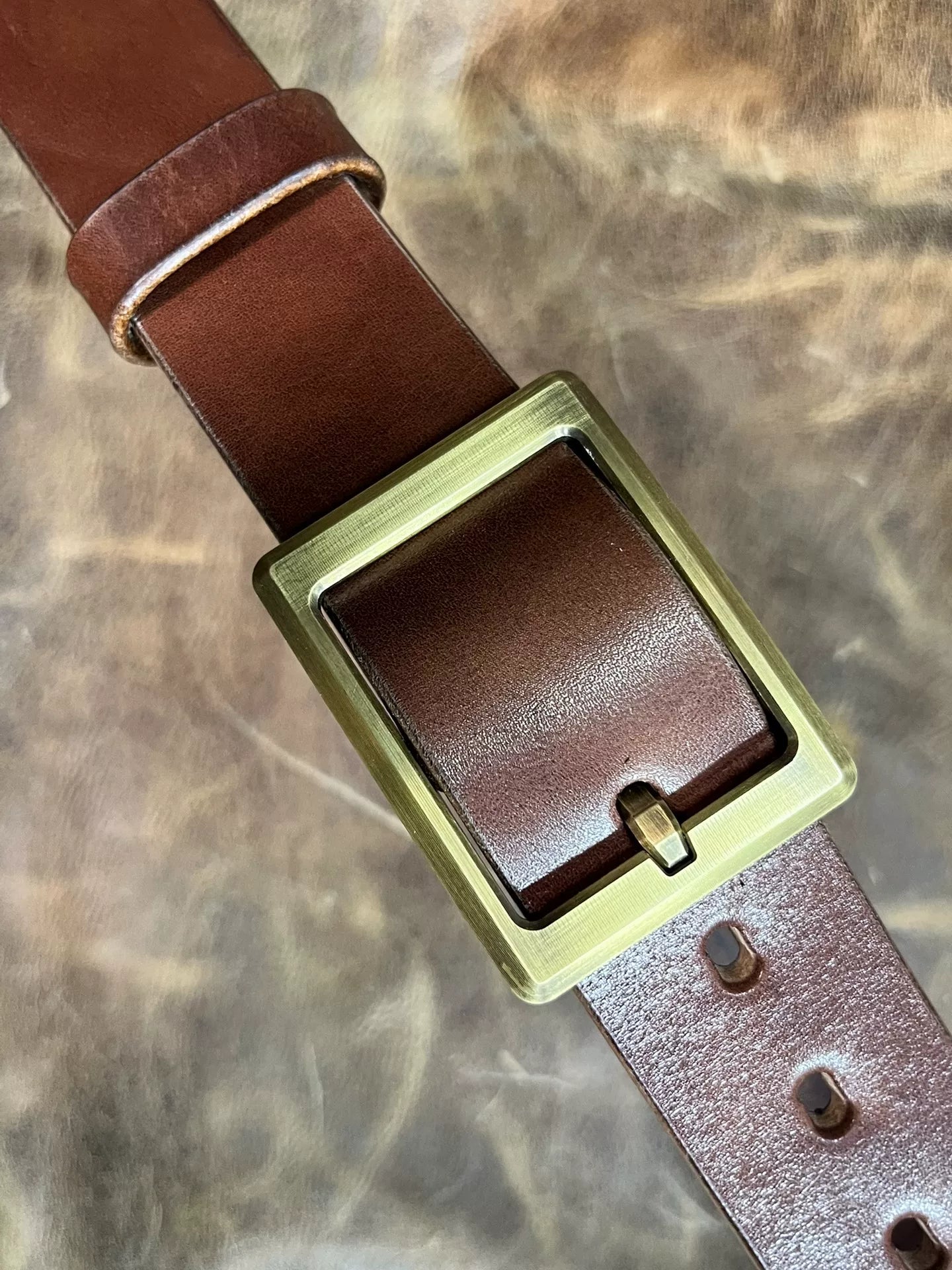 Zhaonan fat brown color with genuine West Wind buckle