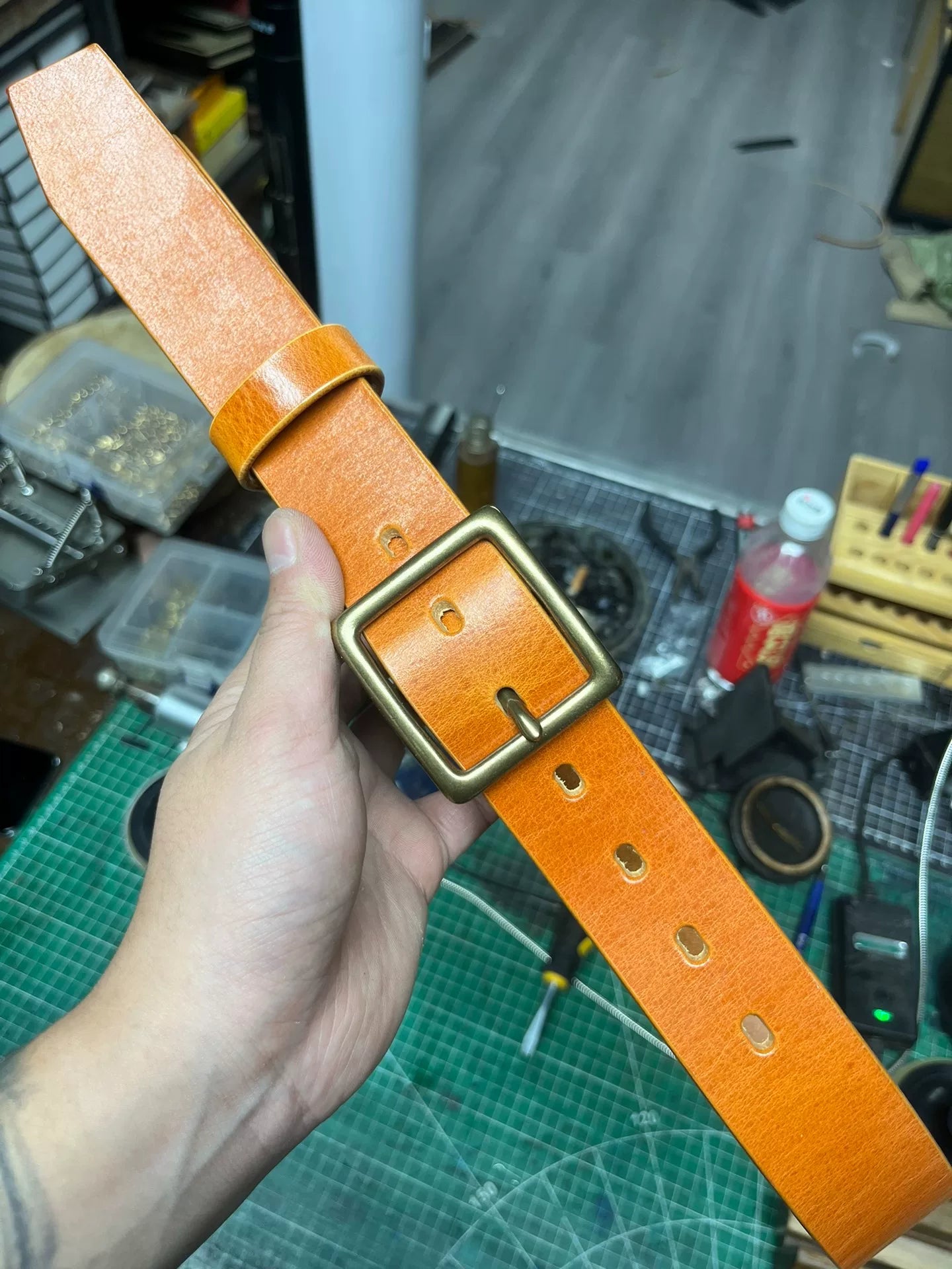 Italian imported vegetable tanned wax genuine leather first layer c…