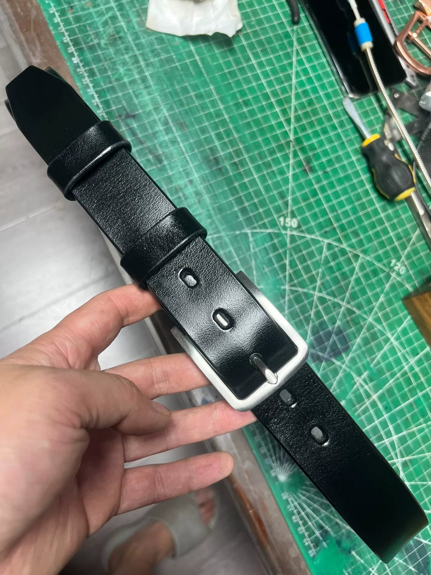TWS British Thomas Rein leather handmade belt