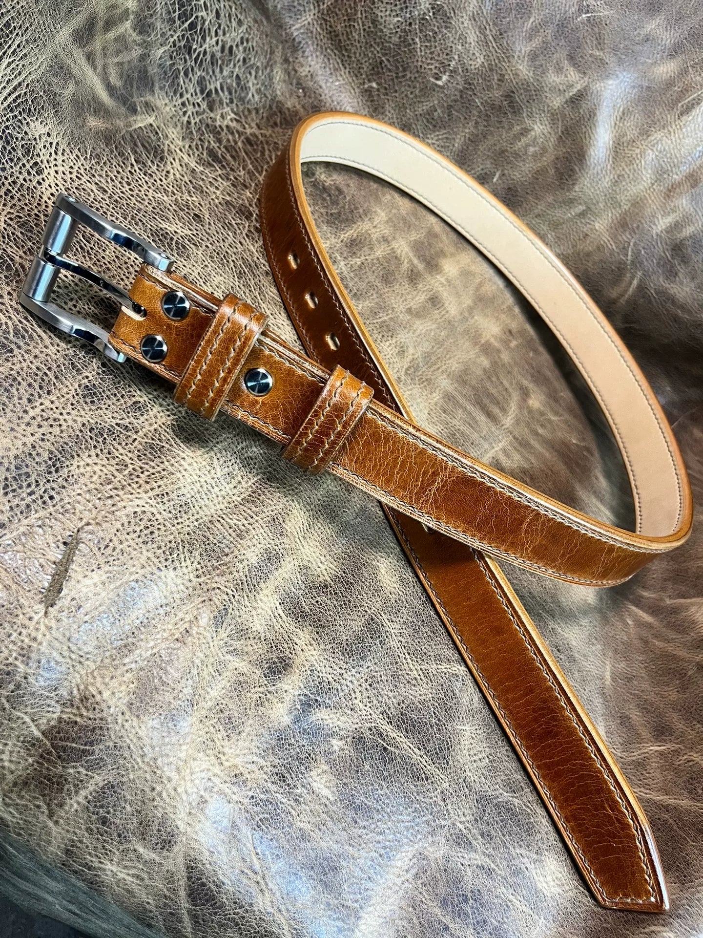 For cordovan leather belts