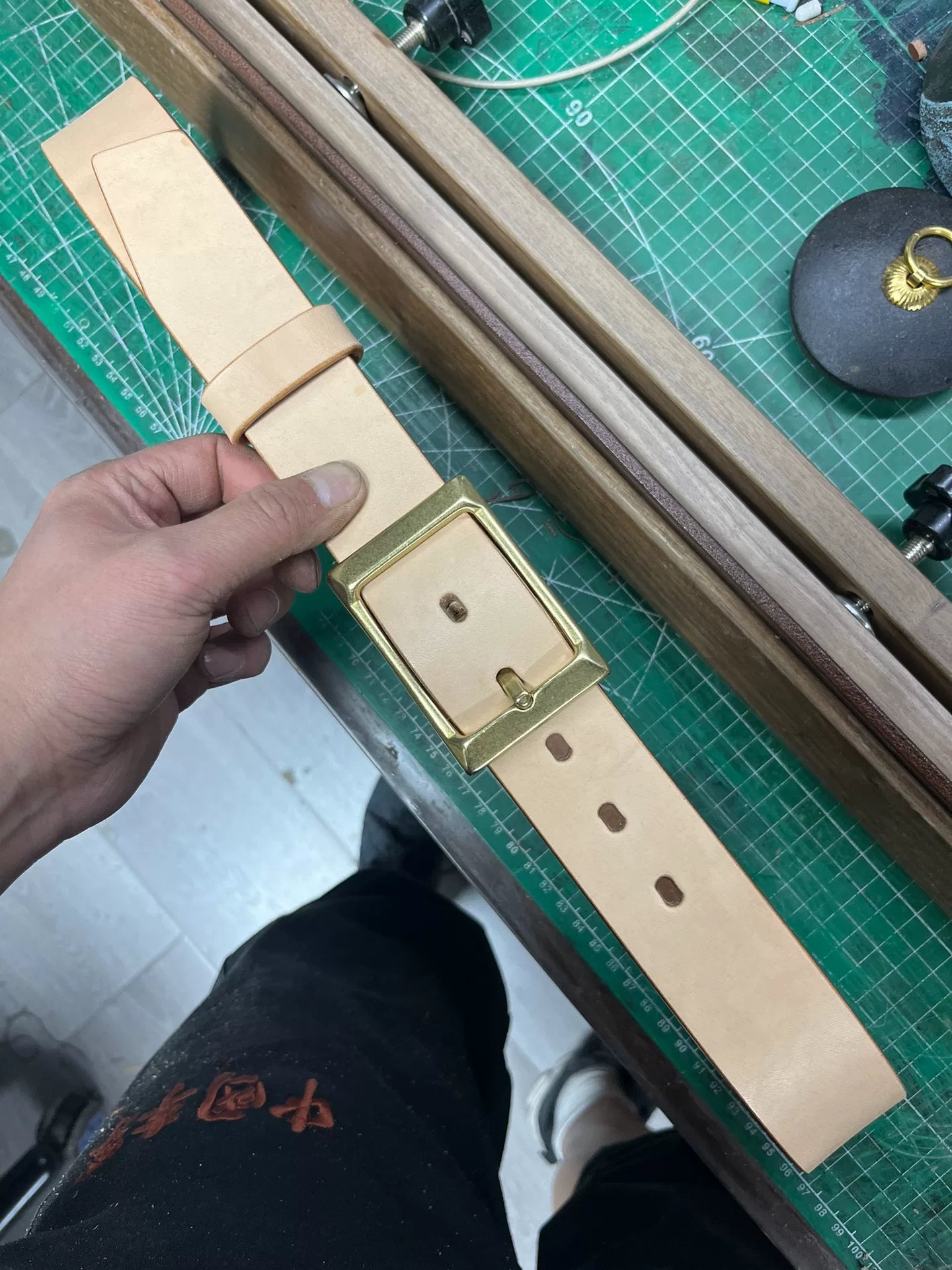 6.5mm thick Meian handmade belt belt, imported Meian, like to consult
