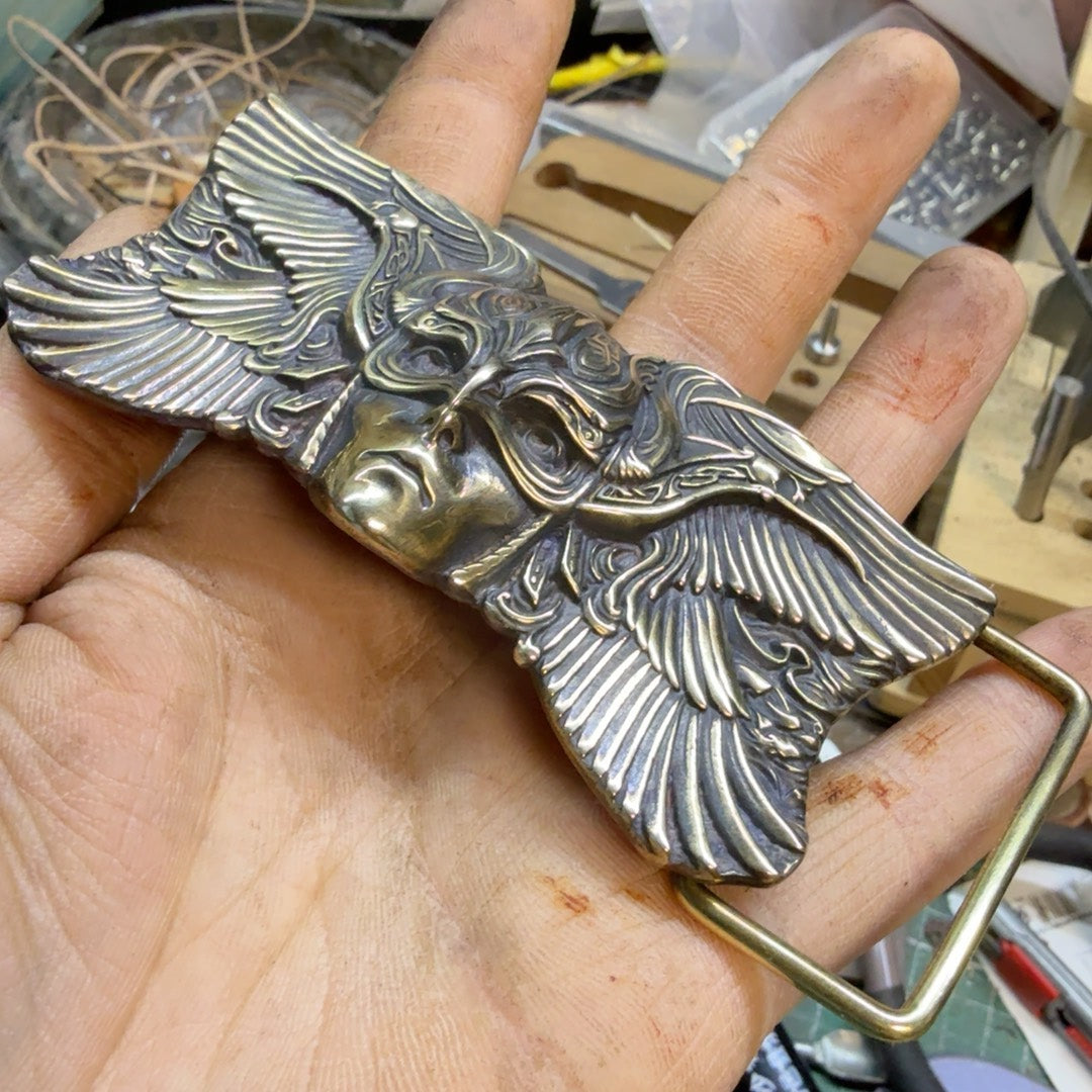 Pure copper Western buckle plate buckle