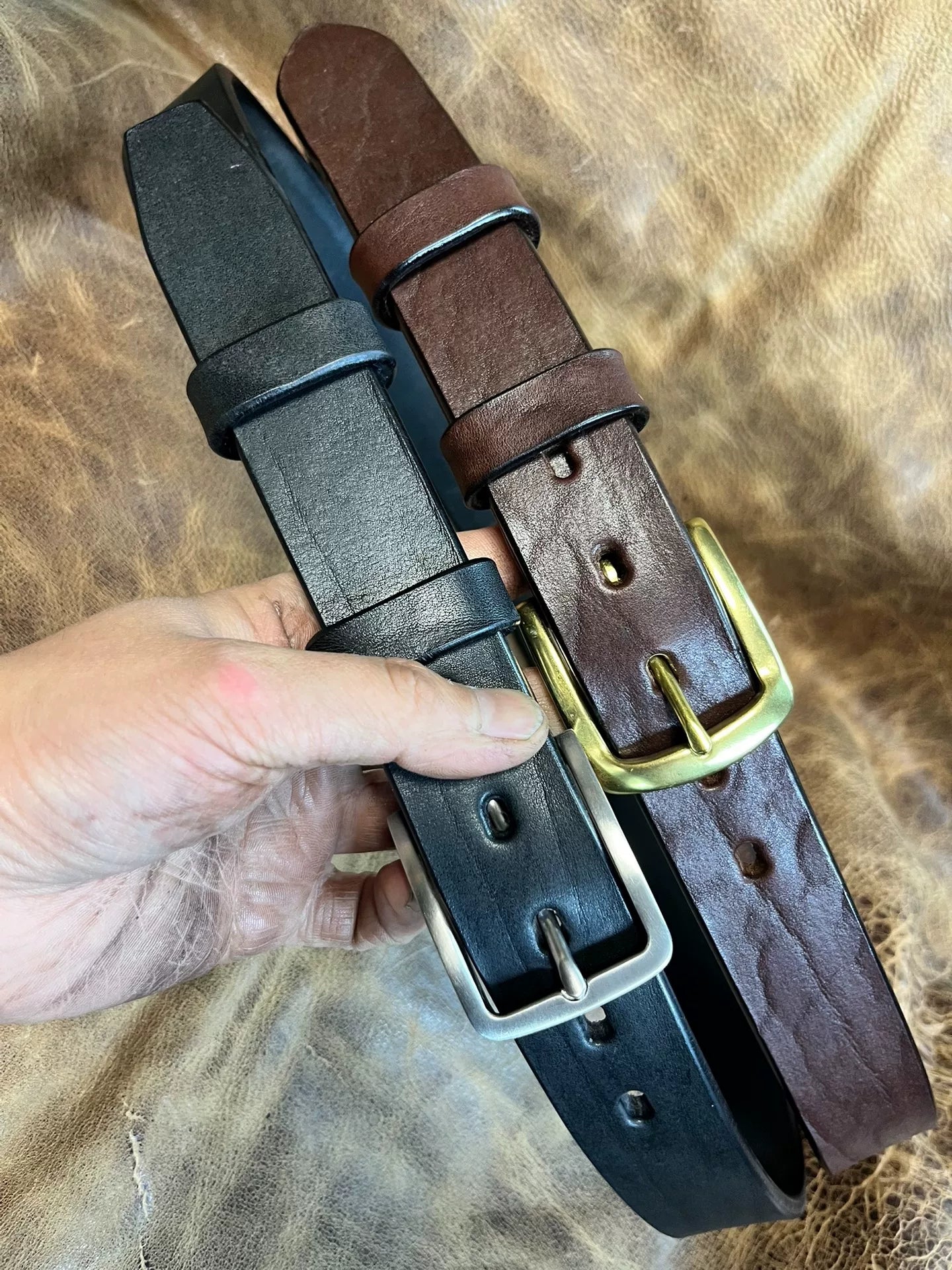 First-layer cowhide handmade belt
