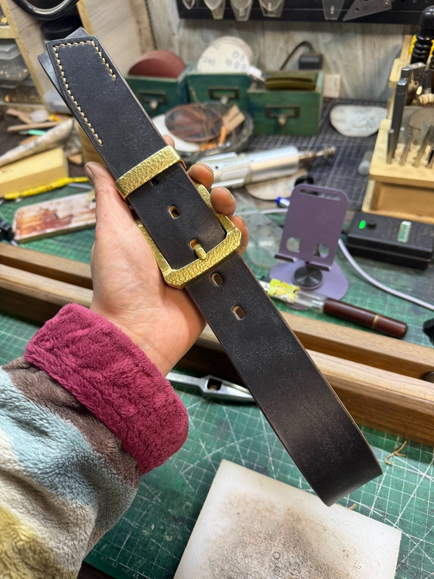 JF.J.Baker full grain bridle leather belt strip handmade belt mater…
