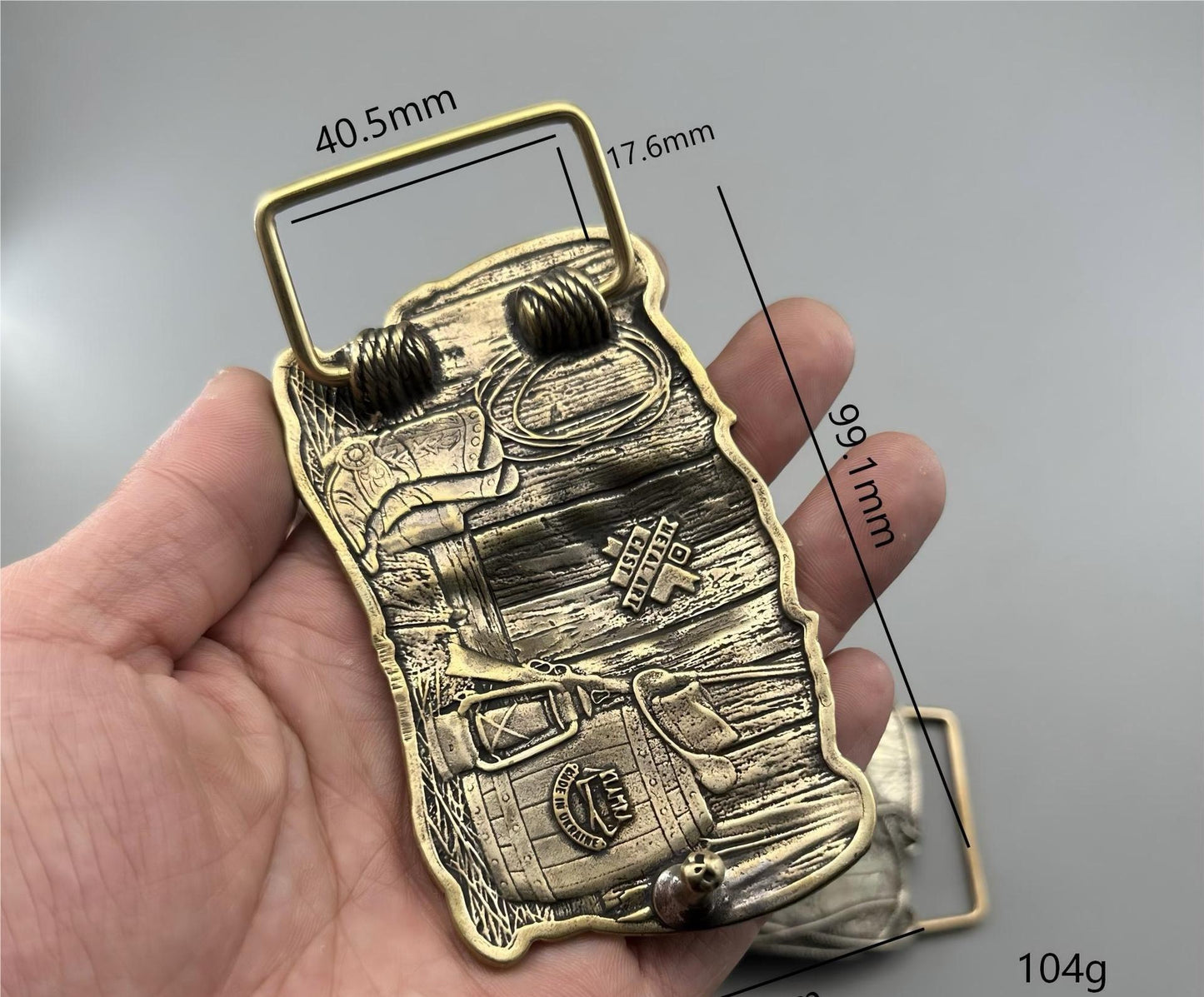 Pure copper Western-Cuba buckle