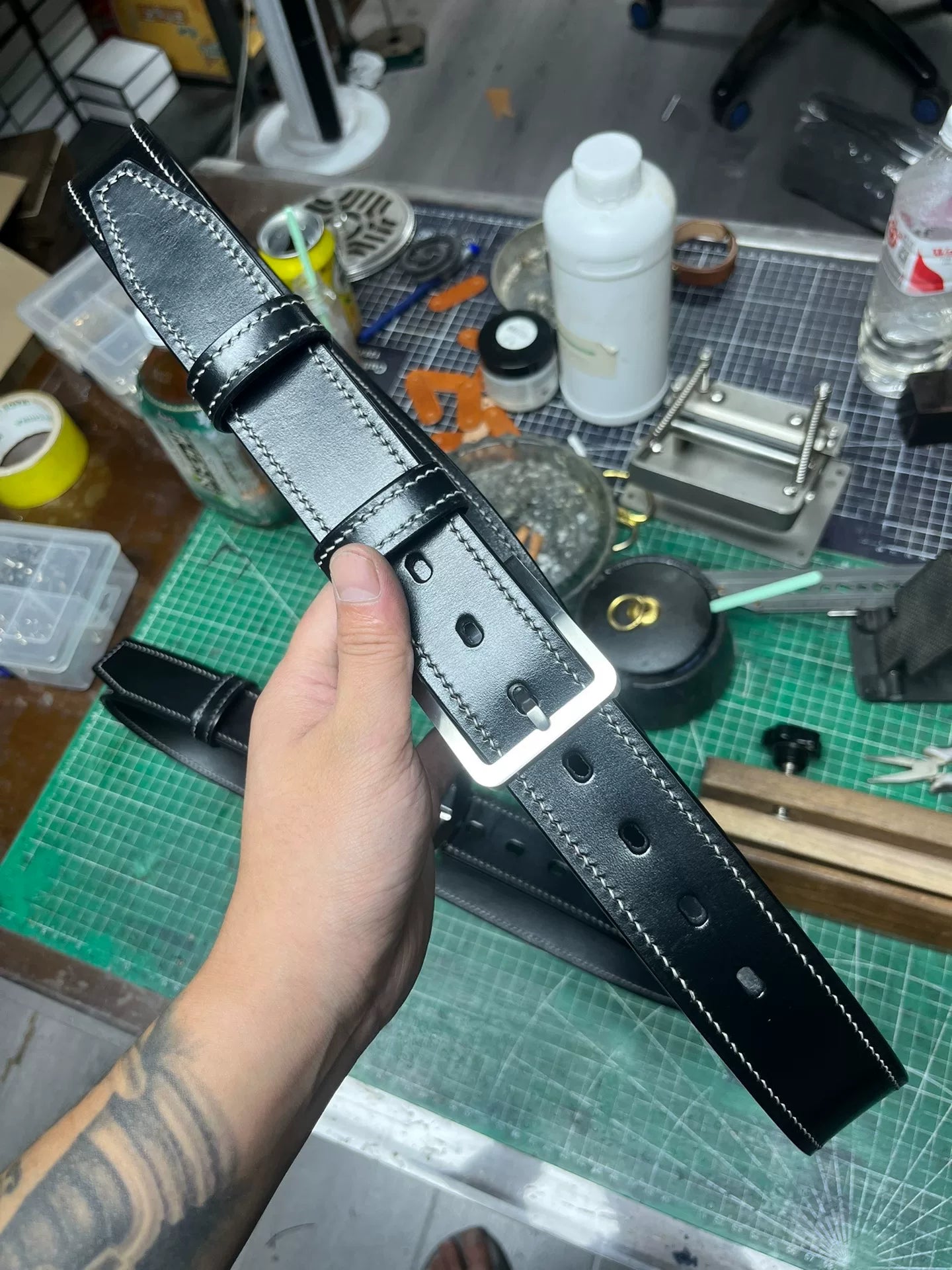 TWS Thomas Bridle Leather Business Dress Belt — Imported from UK