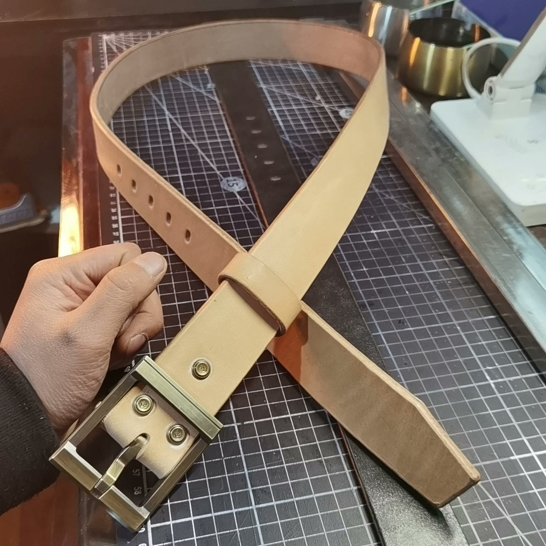 Japanese Tochigi fat back leather handmade sandpaper polished edge…