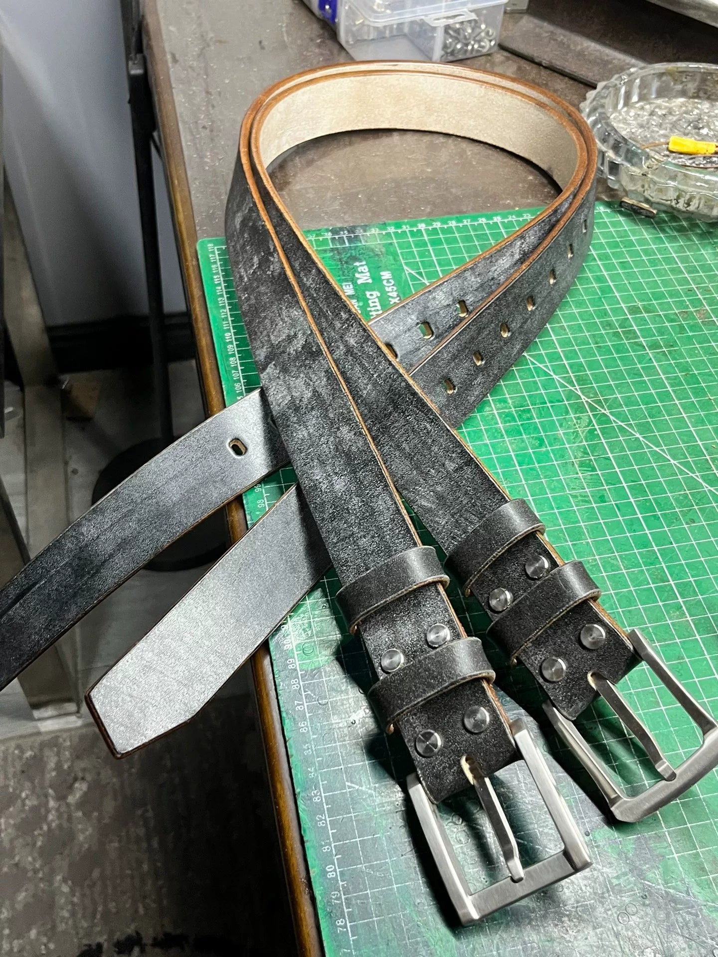 JF.J.Baker private custom-made full-grain horse bridle leather belt…