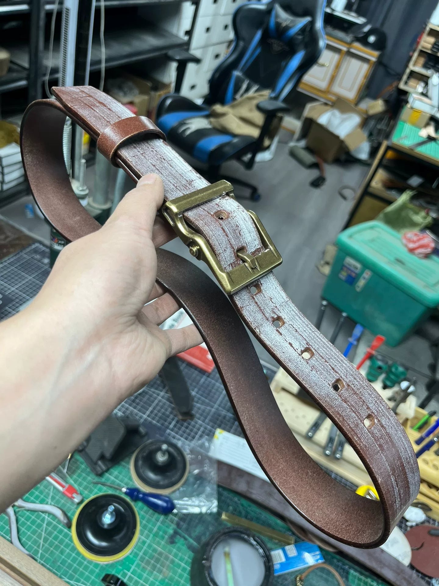TWS British Thomas Rein leather handmade belt