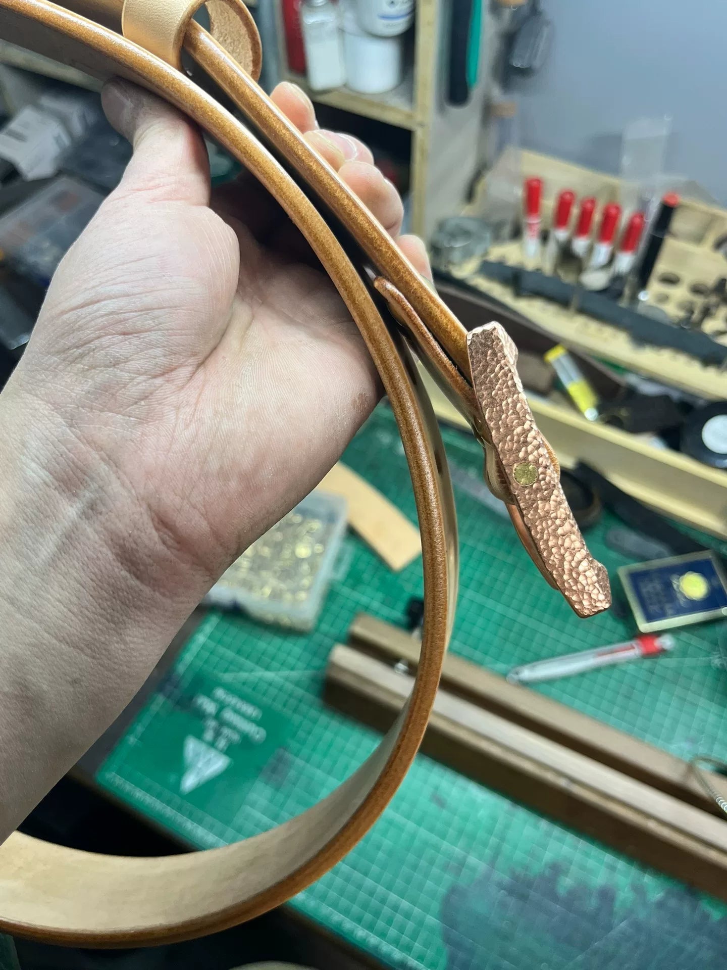 Meian leather handmade belt