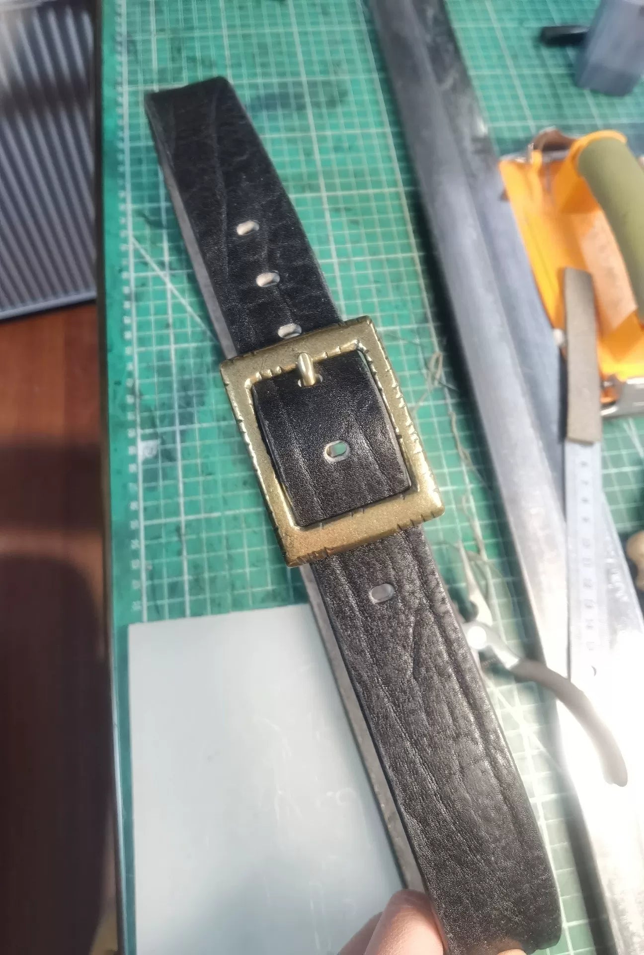 Genuine first-layer cowhide belt