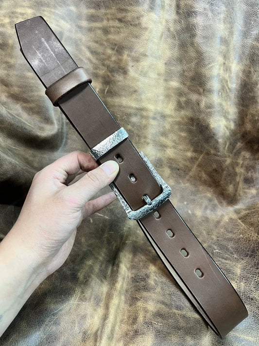 5mm Dress Business Belt with Prong Buckle — Handmade