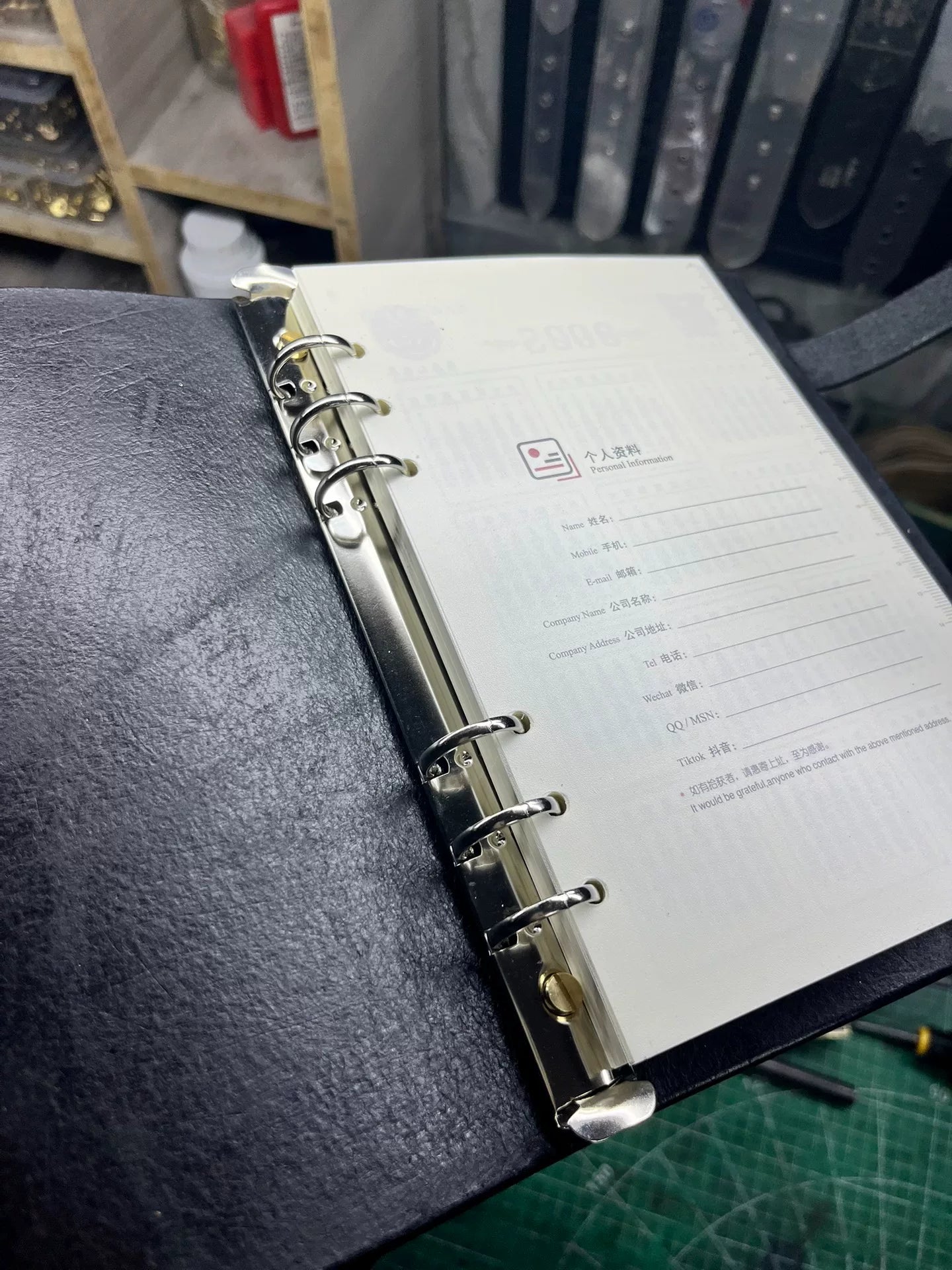 Horwen style oil wax leather B5 made of 4mm single layer thickness…