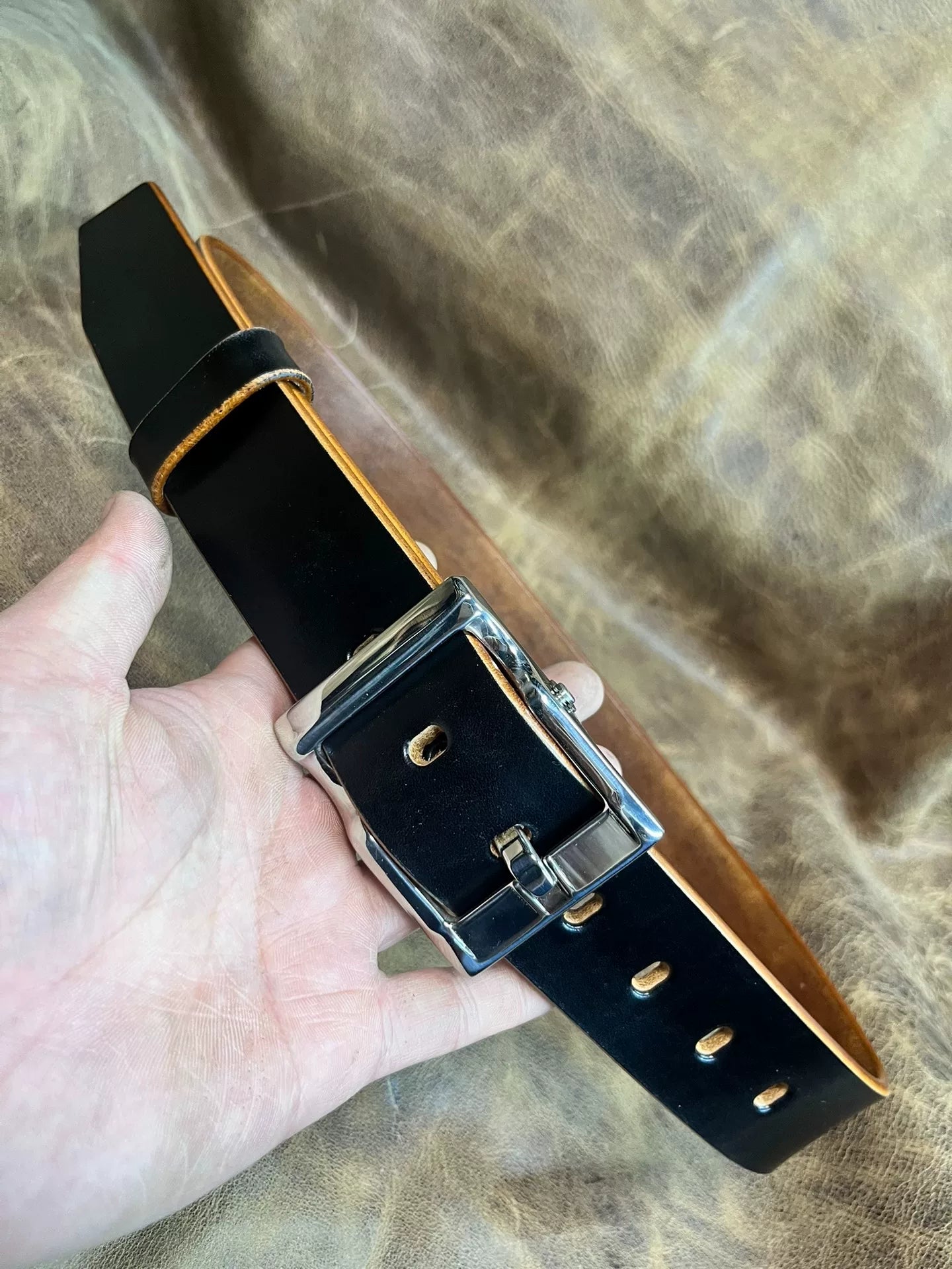 Meian's custom-made handmade belts