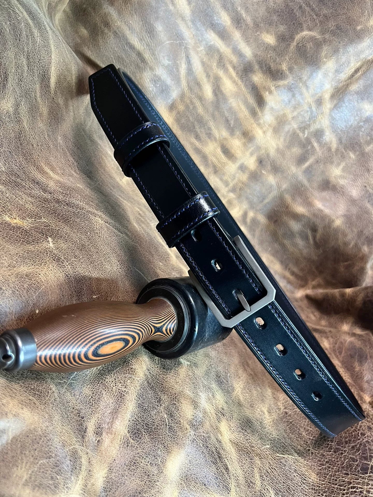TWS Thomas Bridle Leather Business Dress Belt — Imported from UK