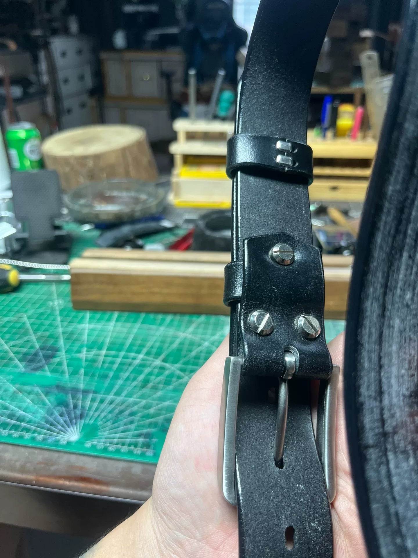 TWS Thomas Bridle Stainless Steel Buckle Belt — 4mm Thick, 3.5cm Wide