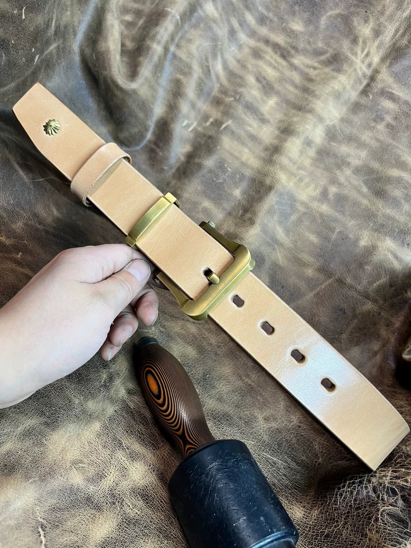 Zhaonan fat original color with genuine cow buckle