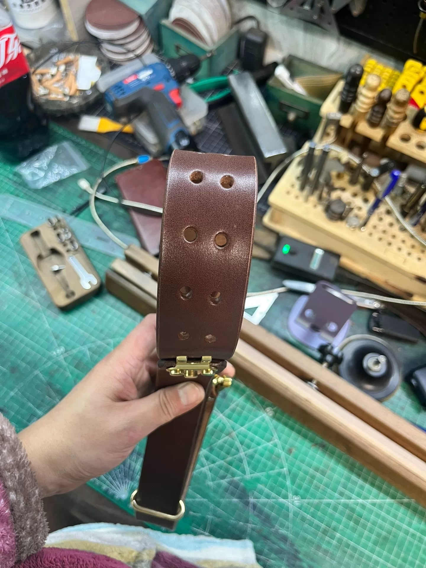 Brand-New Littleton Genuine Leather Cavalry Belt — Quick-Release