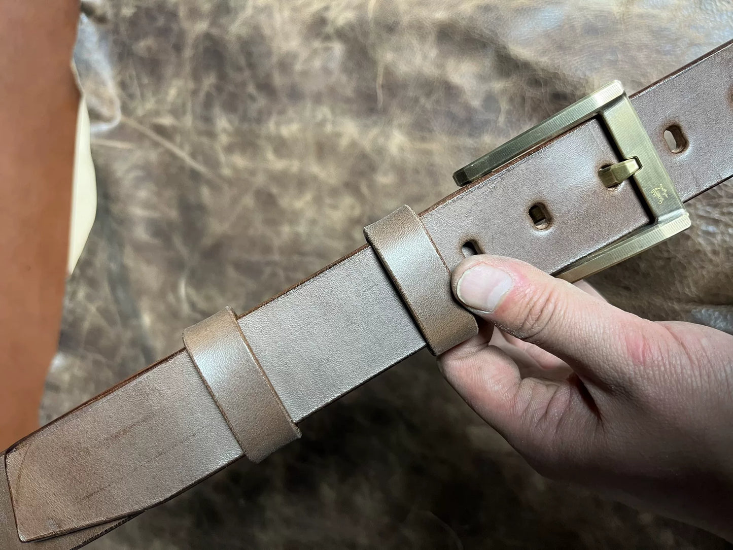 Authentic saddle handmade belt imported from the United States