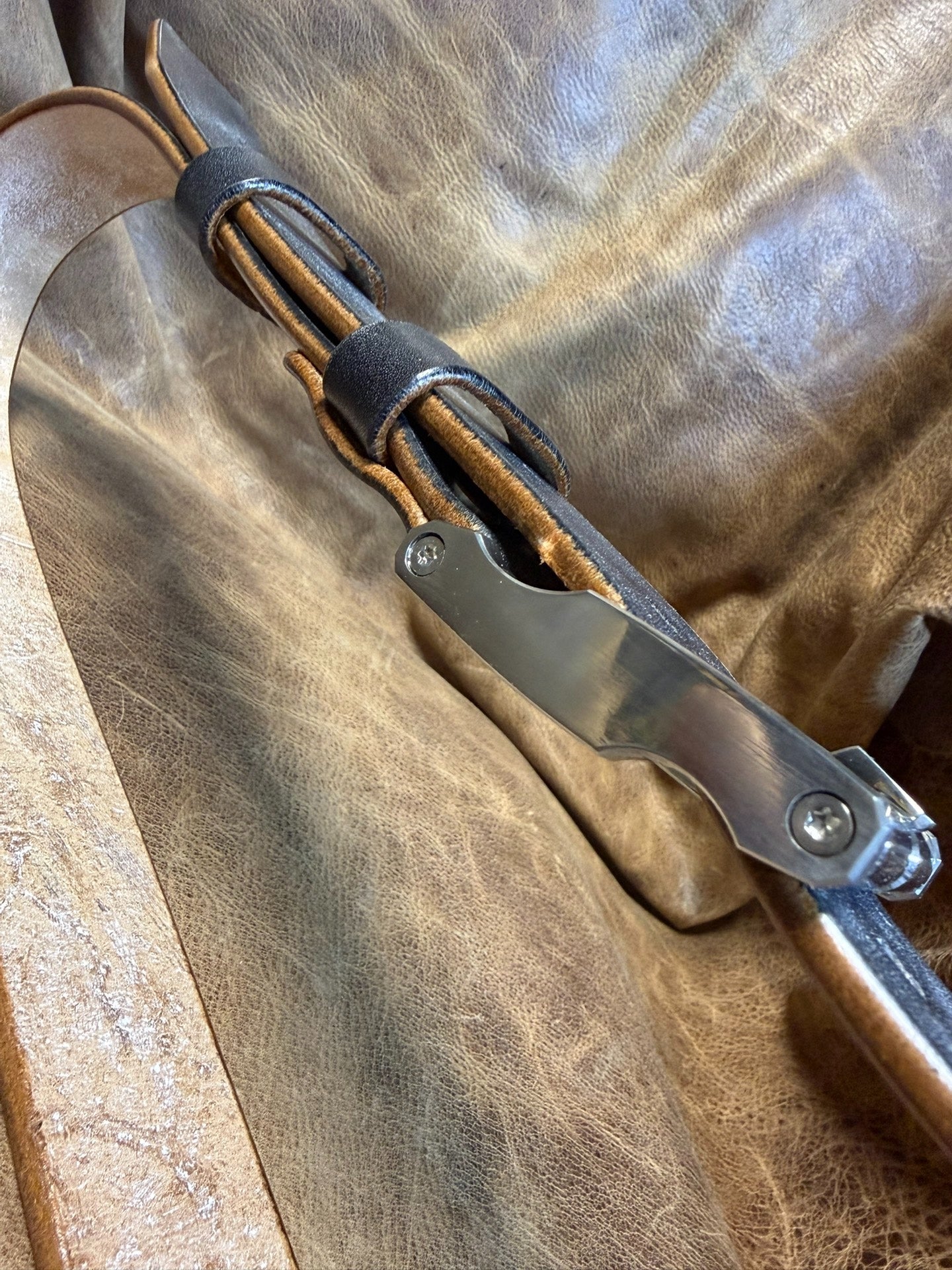 316L Line-Cut Stainless Buckle Paired with J.F. Baker Full-Grain Br…