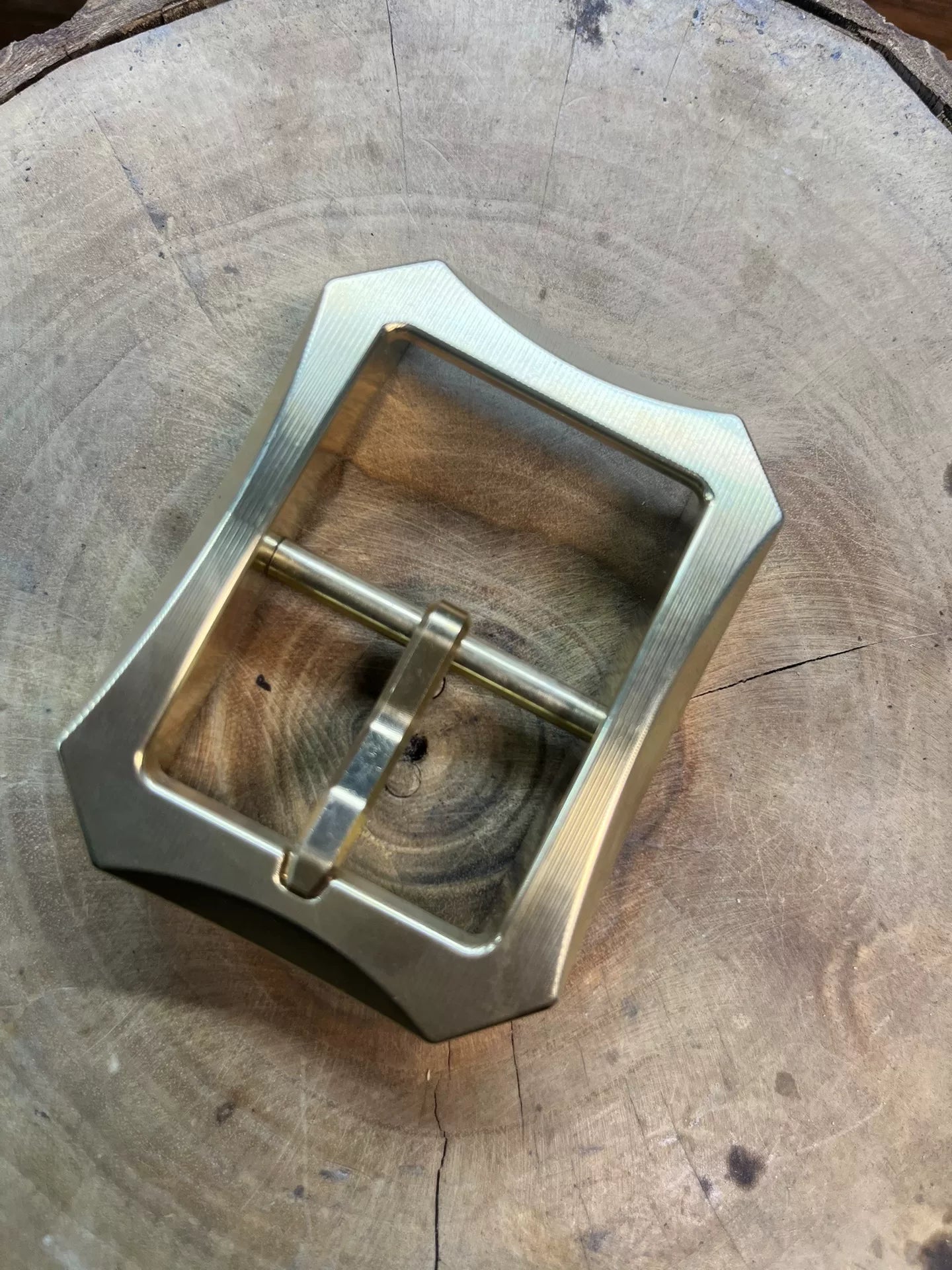 Extra thick and heavy CNC belt buckle integrated brass wire cutting…