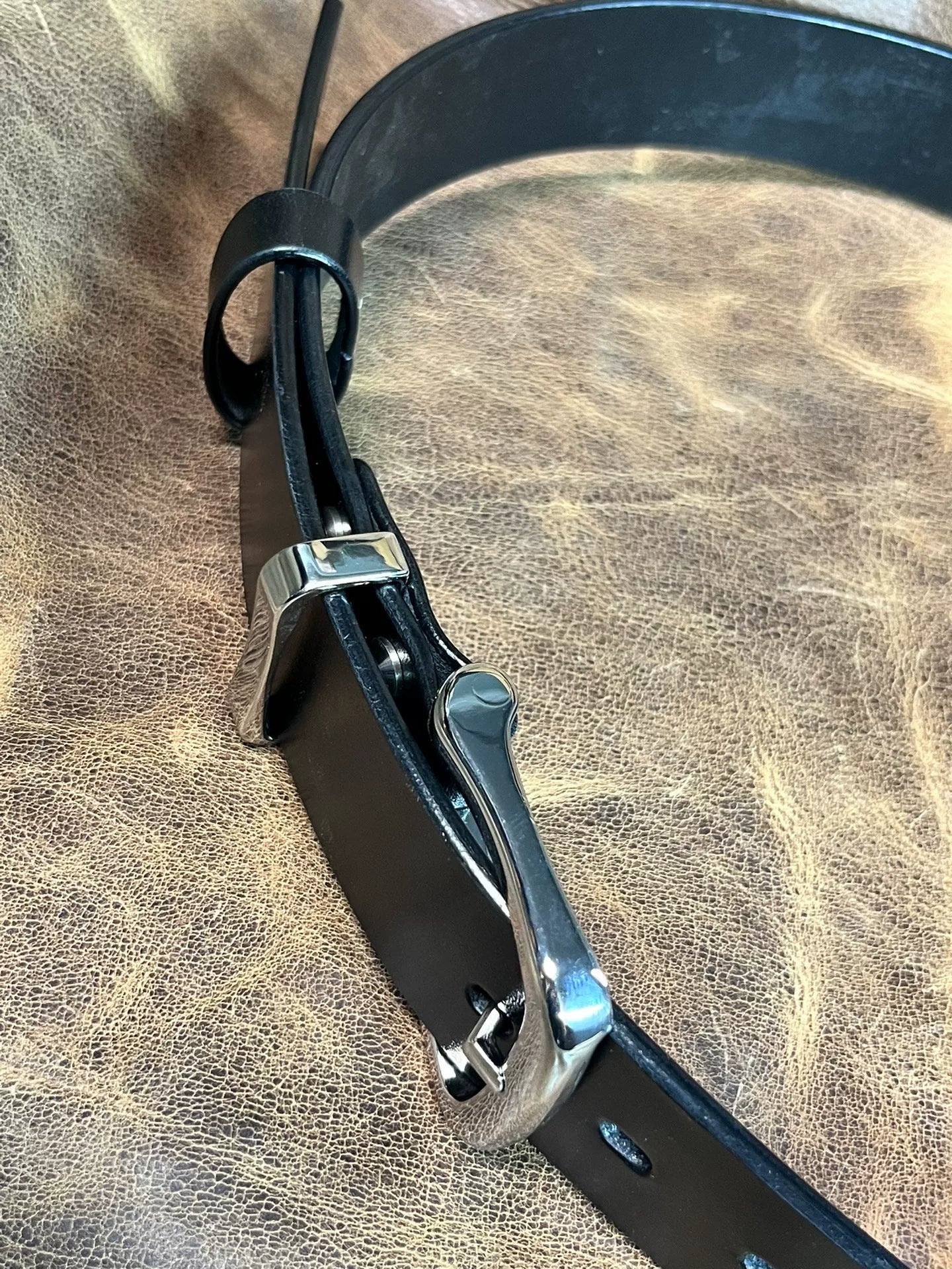 TWS Thomas Bridle Leather Business Dress Belt — Imported from UK