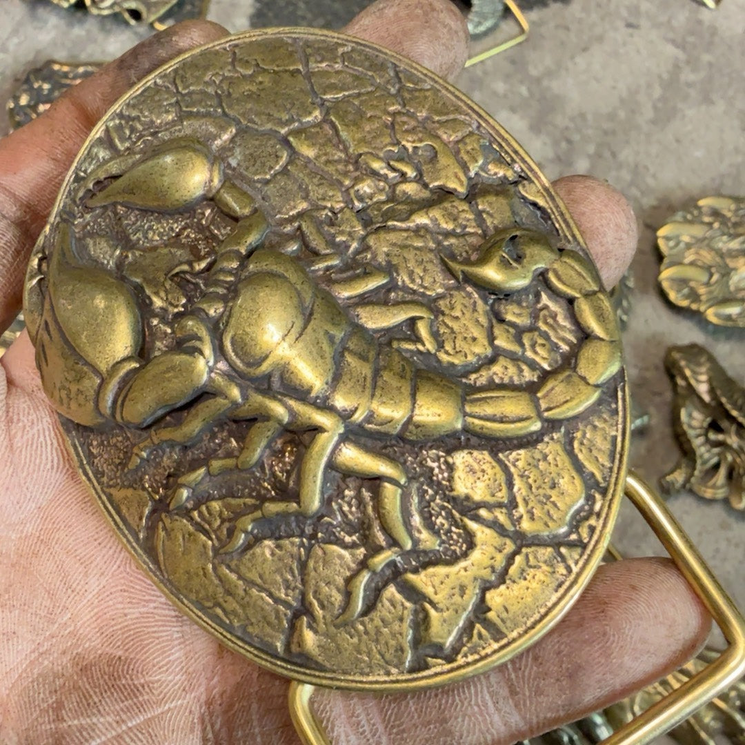 Pure copper Western-Cuba buckle