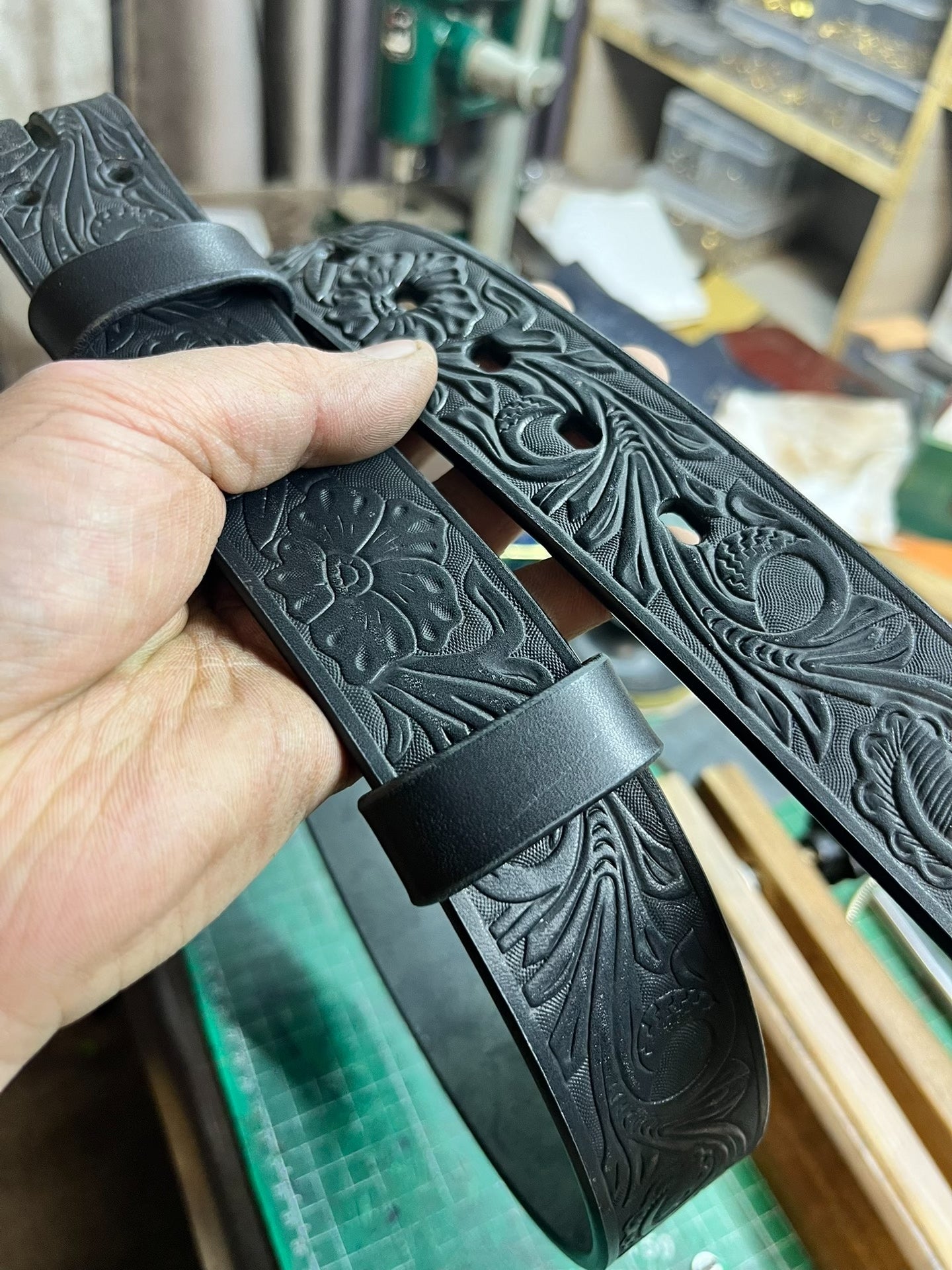 Meian vegetable tanned genuine first layer cowhide carved handmade…