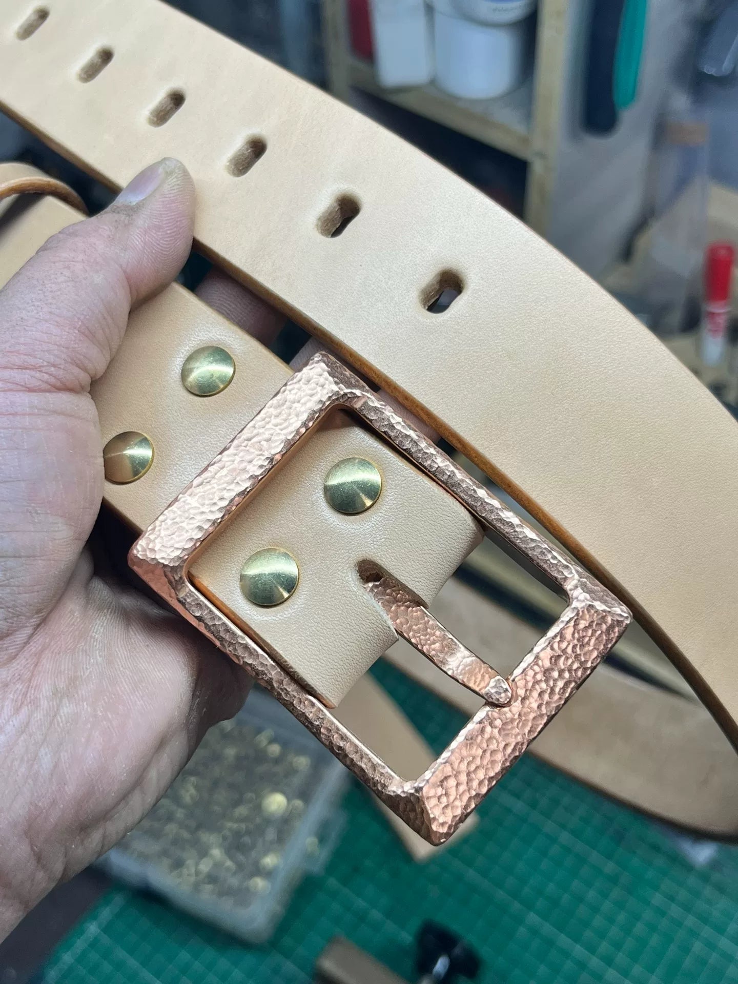 Meian leather handmade belt