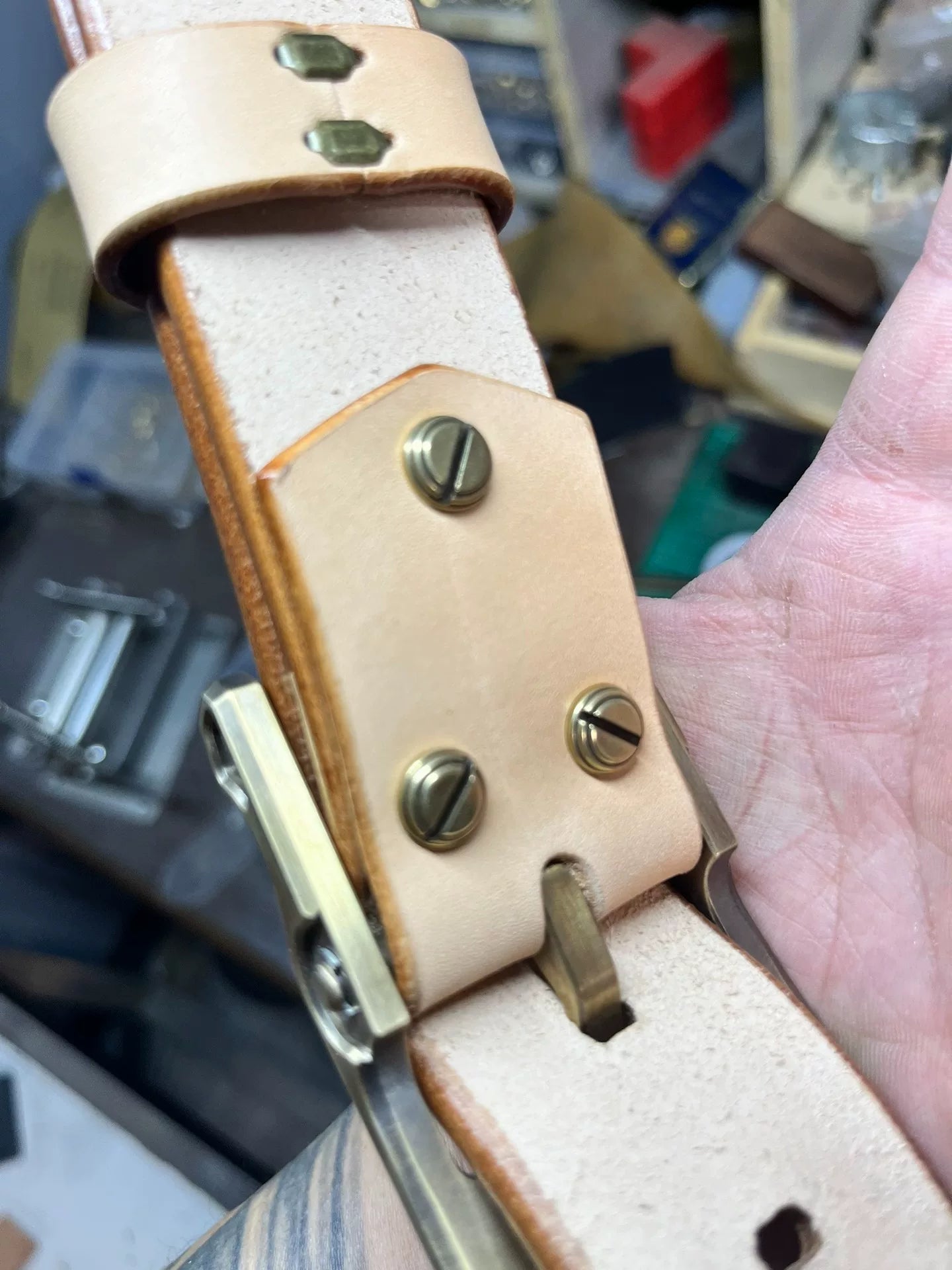 Fengchen 6th generation buckle first layer vegetable tanned cowhide…
