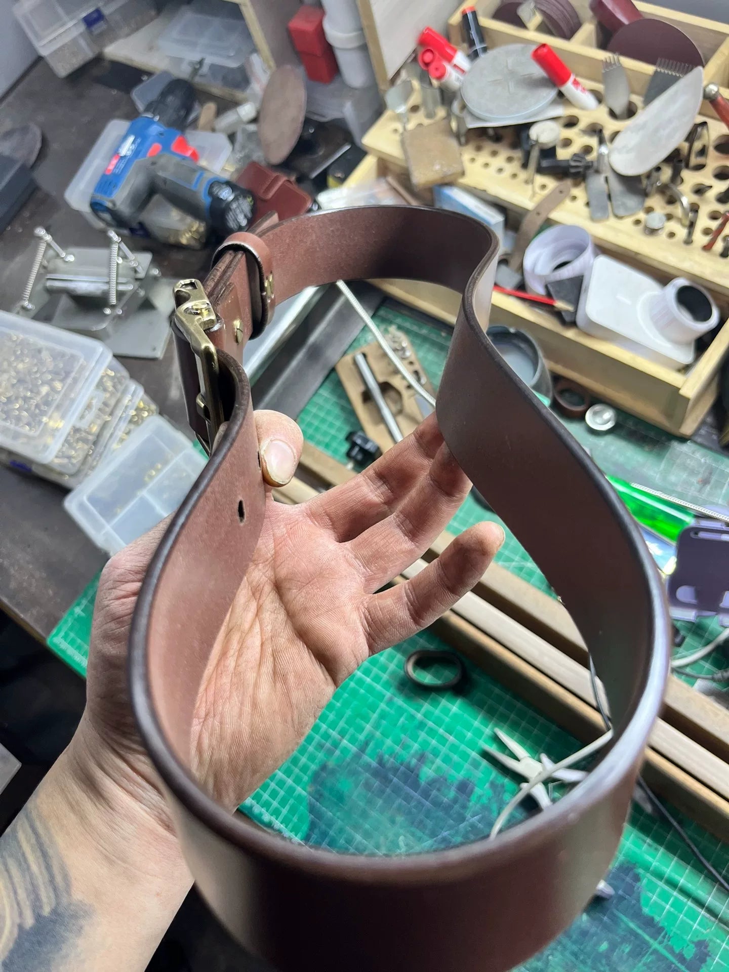 TWS British Thomas Rein leather handmade belt