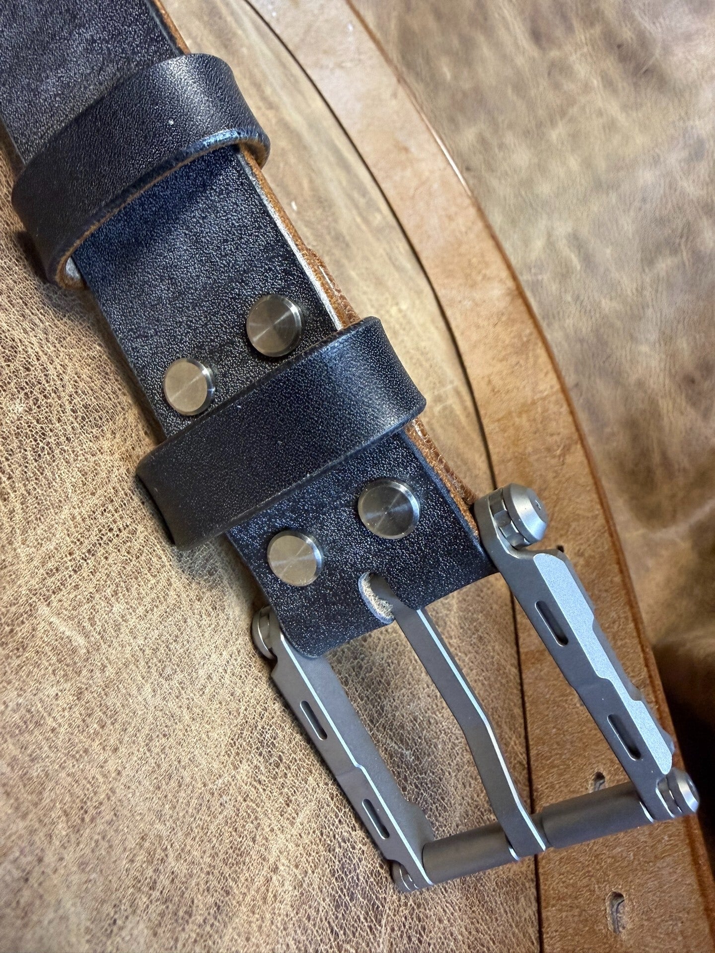 TC21 Titanium + JF.J.Baker Full-Grain Bridle Leather Belt