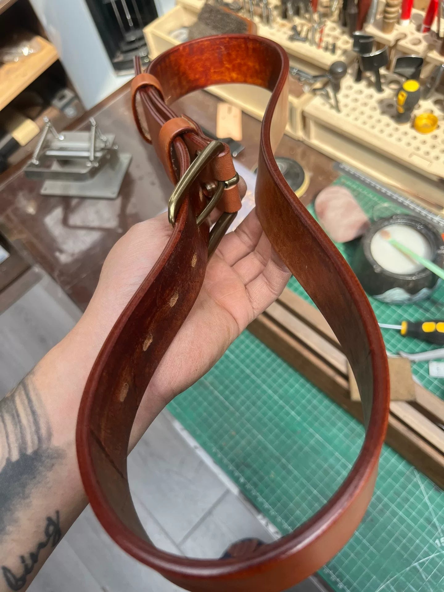 American saddle leather genuine leather casual men's belt imported…