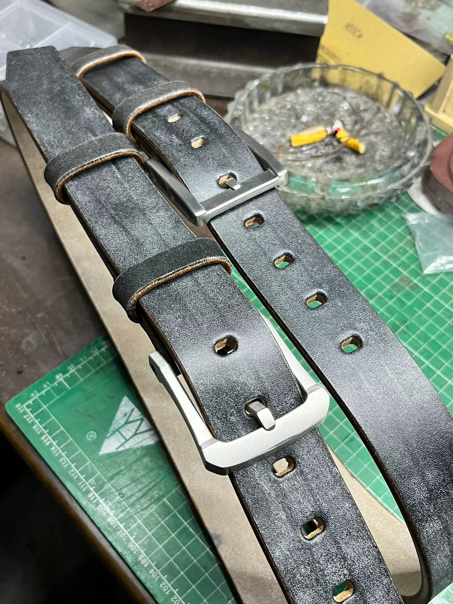 JF.J.Baker private custom-made full-grain horse bridle leather belt…