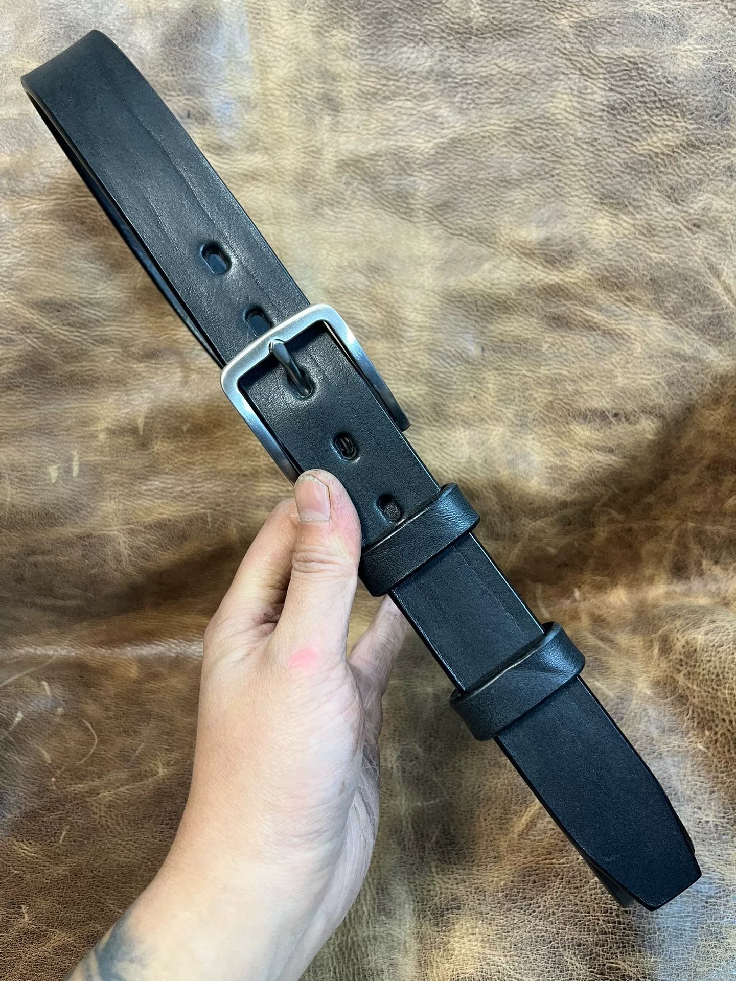 First-layer cowhide handmade belt