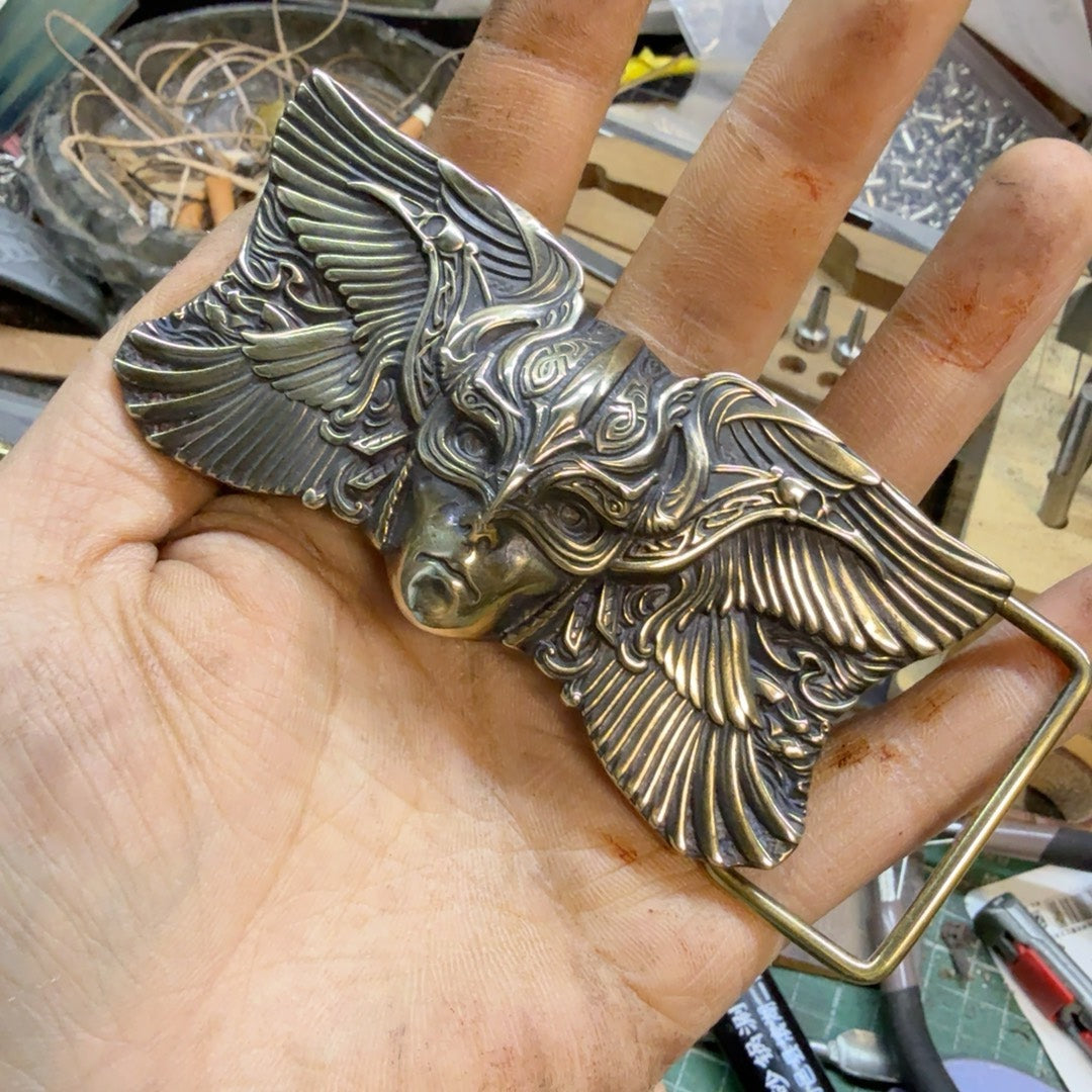 Pure copper Western buckle plate buckle