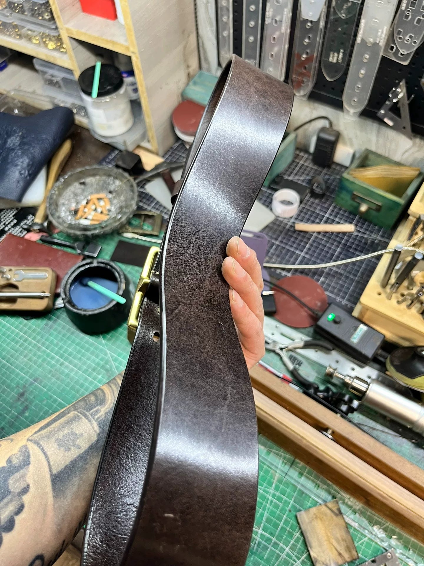 5.5cm wide genuine leather first layer cowhide fitness belt widened…