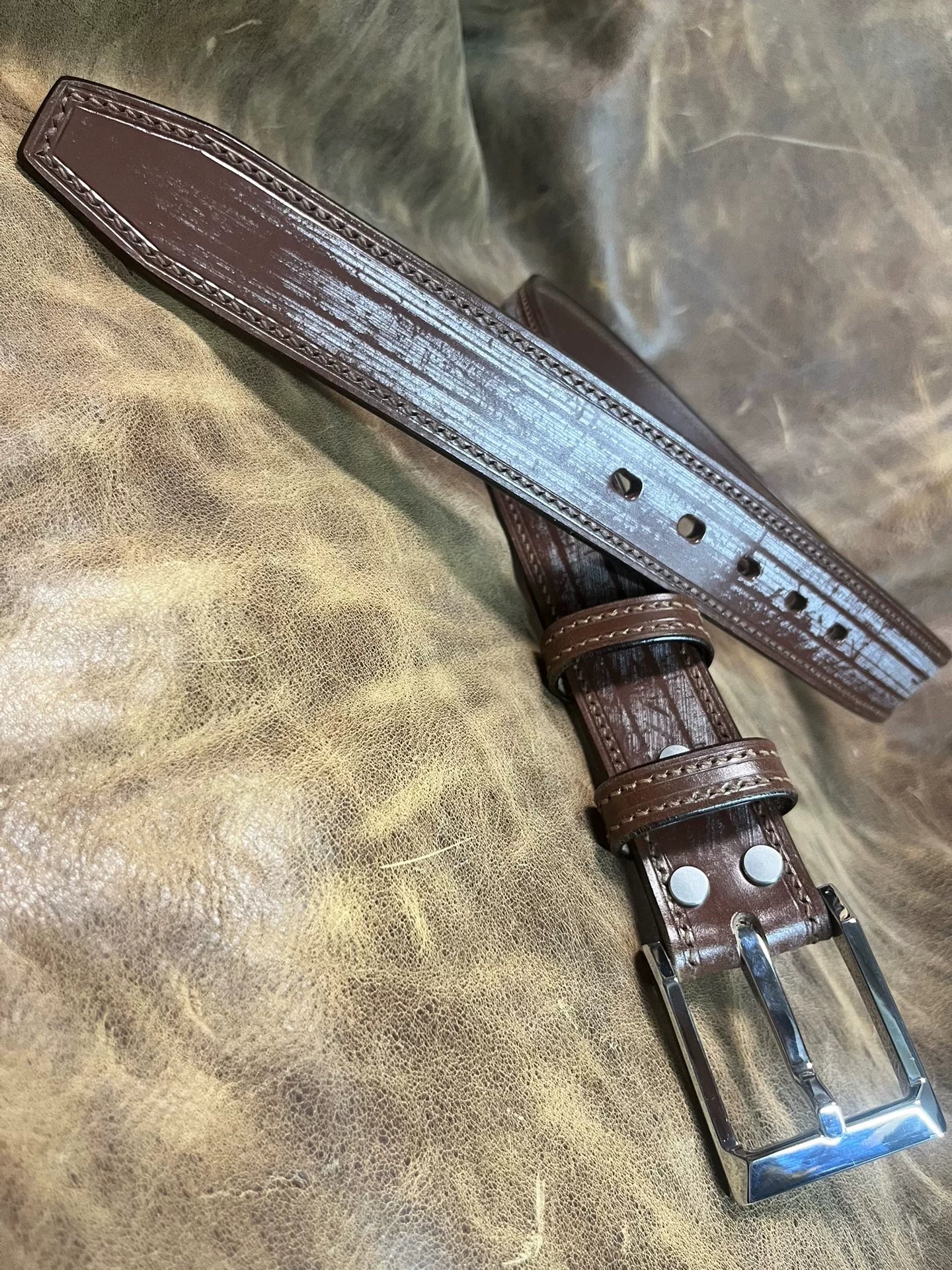 TWS Thomas Bridle Leather Handmade Belt — Imported from UK