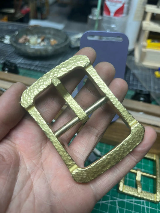 Solid brass replica cow 10 handmade hammered pattern belt buckle be…