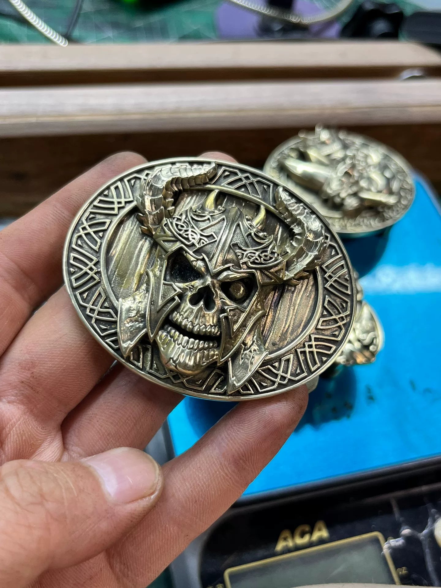Codename 'Lich Lord' — Hyper-Real Solid Brass Belt Buckle