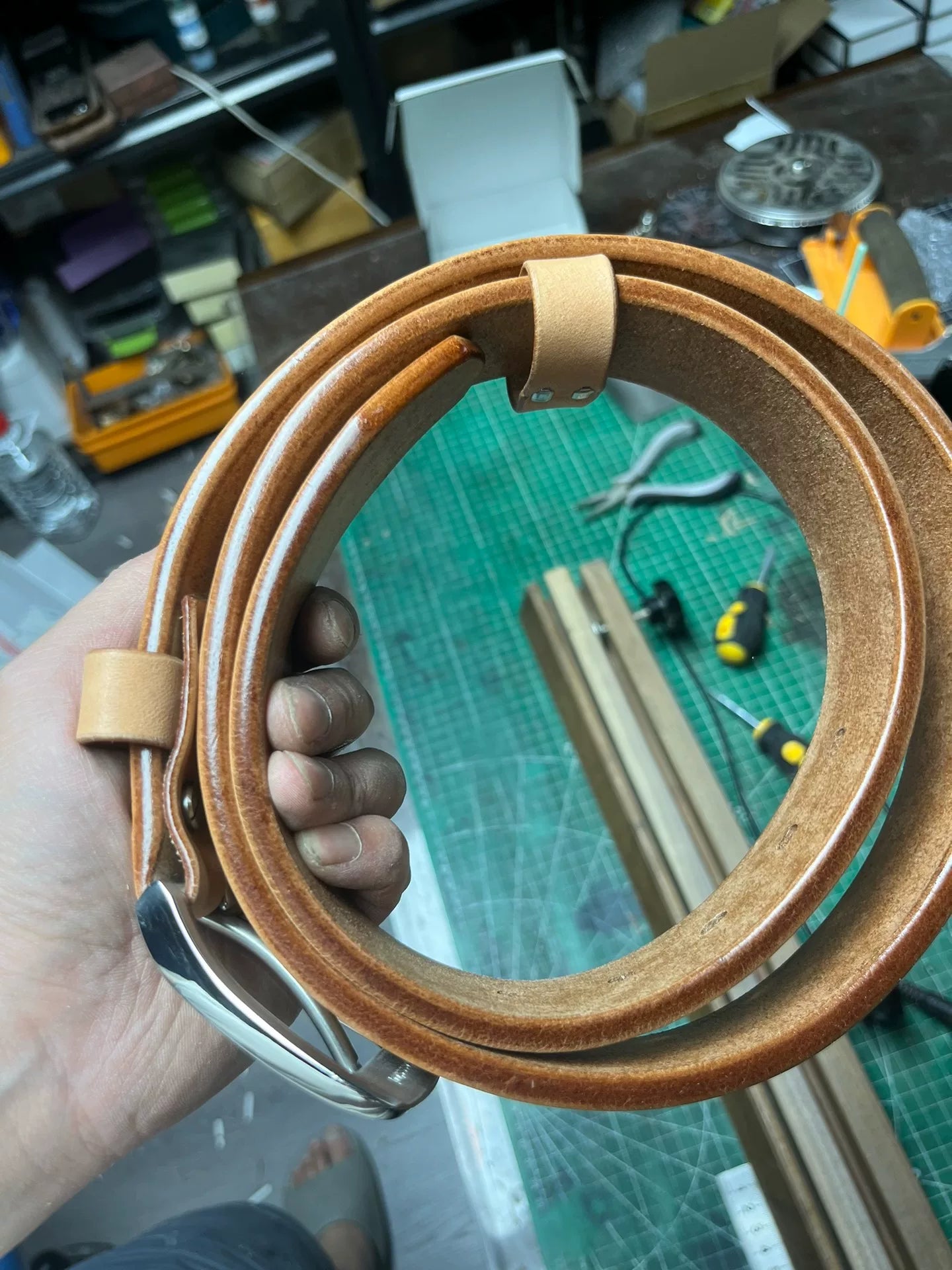 6.5mm Imported Saddle Top-Grain Leather Sample — Customizable