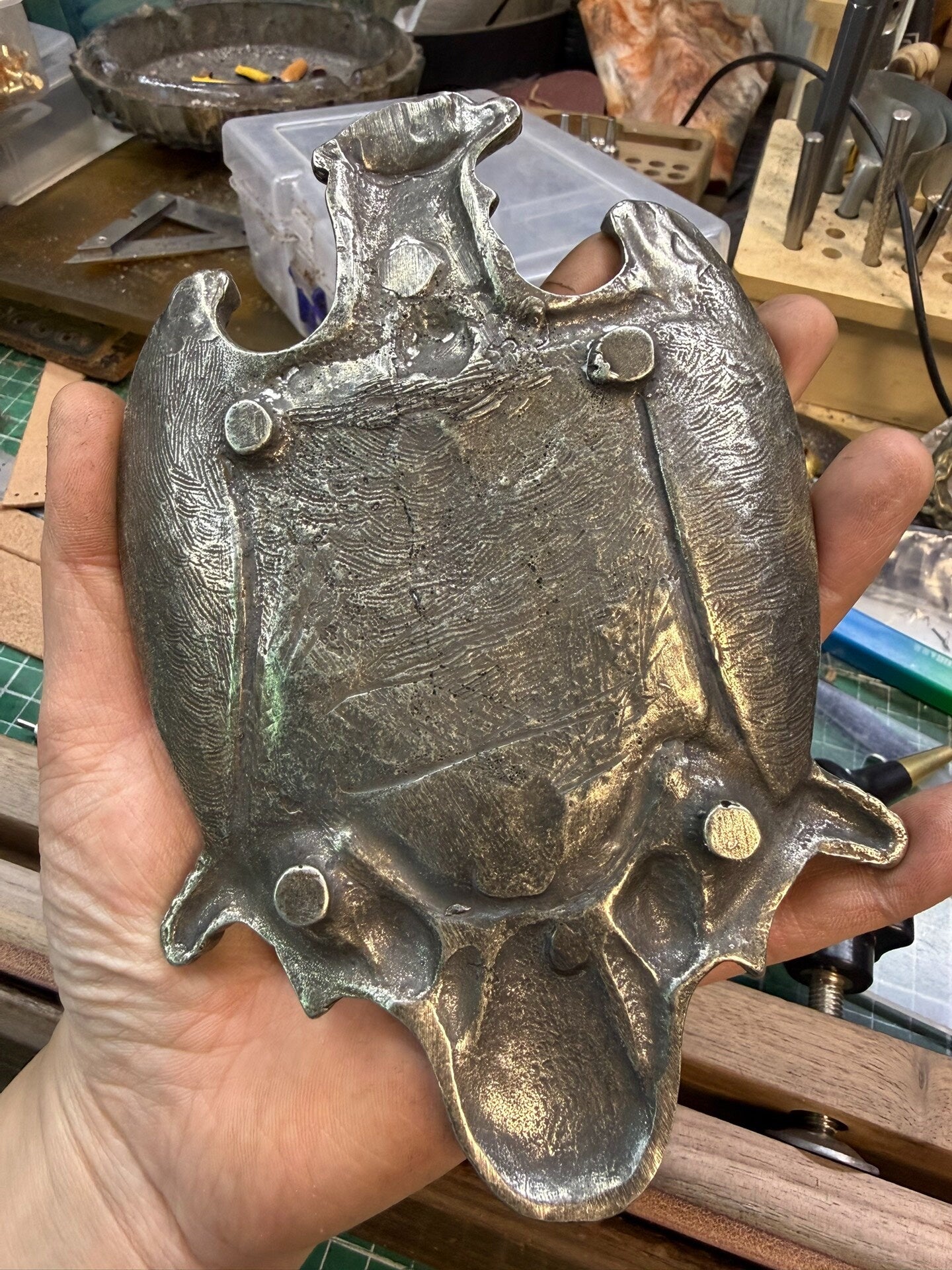 Pure copper Eagle storage tray