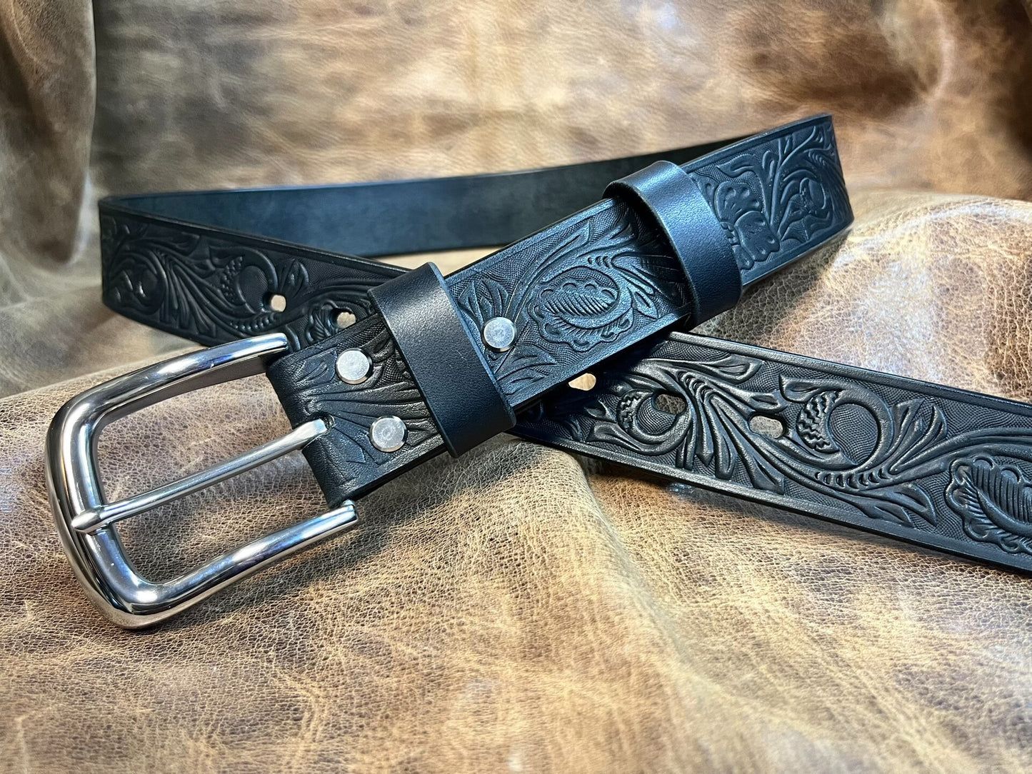 Meian vegetable tanned genuine first layer cowhide carved handmade…