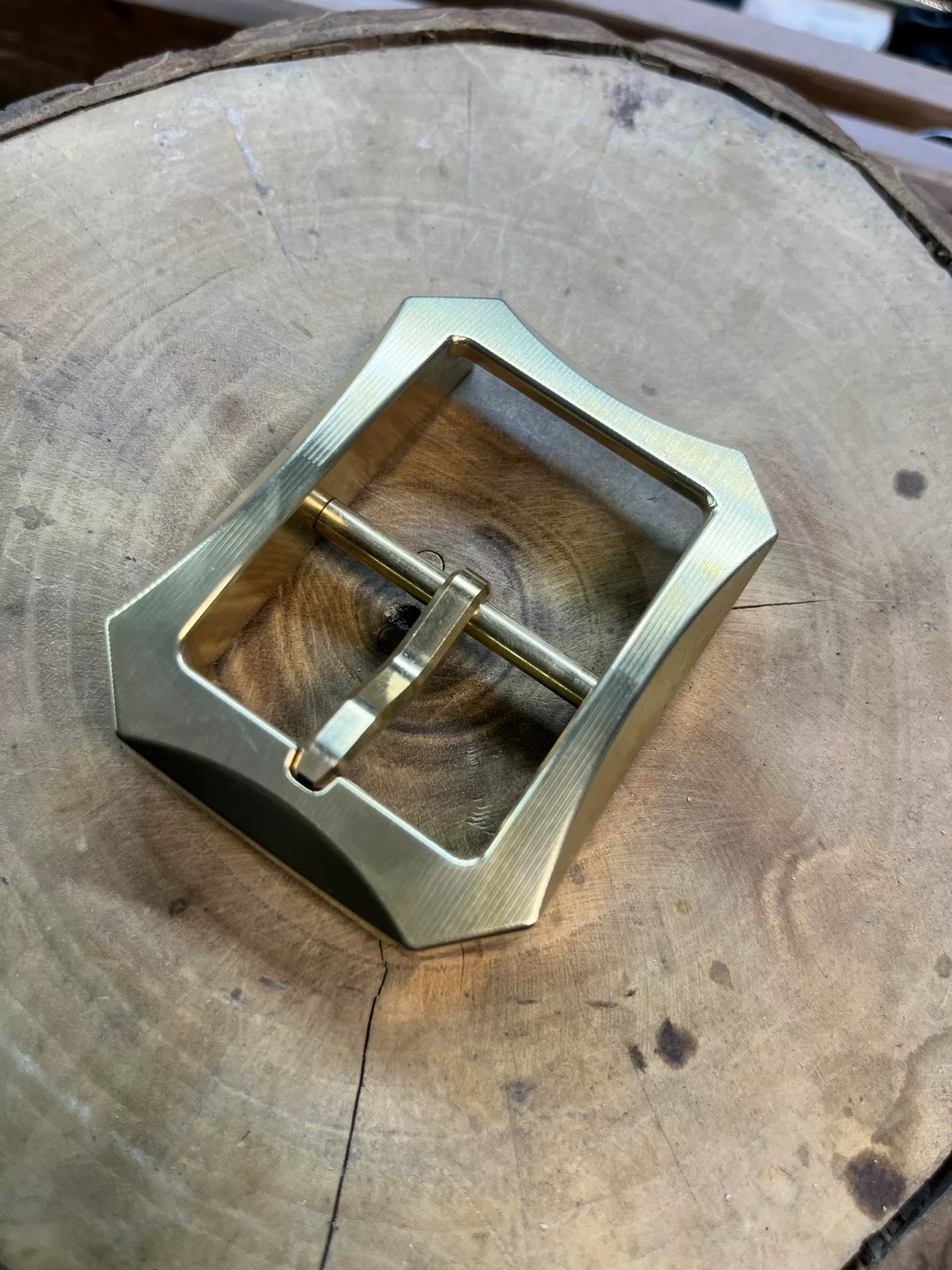 Extra thick and heavy CNC belt buckle integrated brass wire cutting…