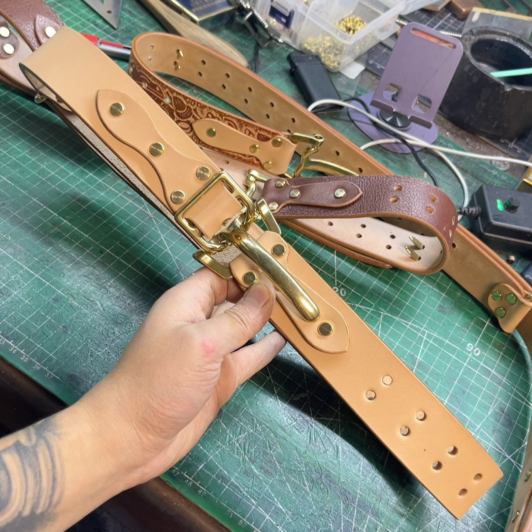 Brand-New Littleton Genuine Leather Cavalry Belt — Quick-Release